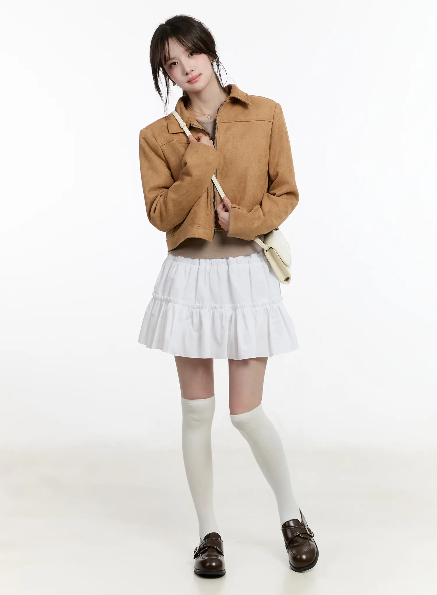 Chic Suede Zip-Up Jacket CM505 - Image 3
