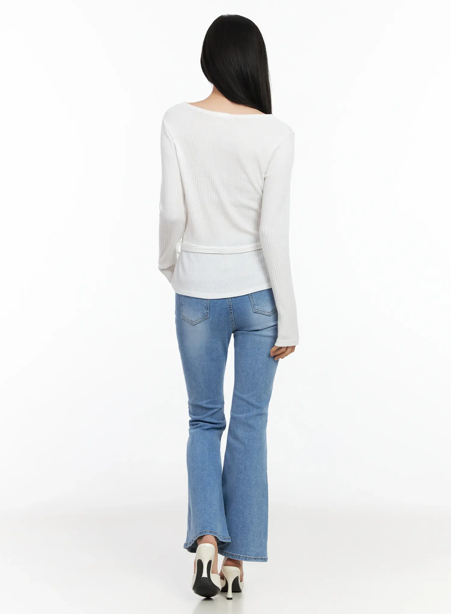 Chic V-Neck Ribbed Knit Top Set IM524 - Image 9