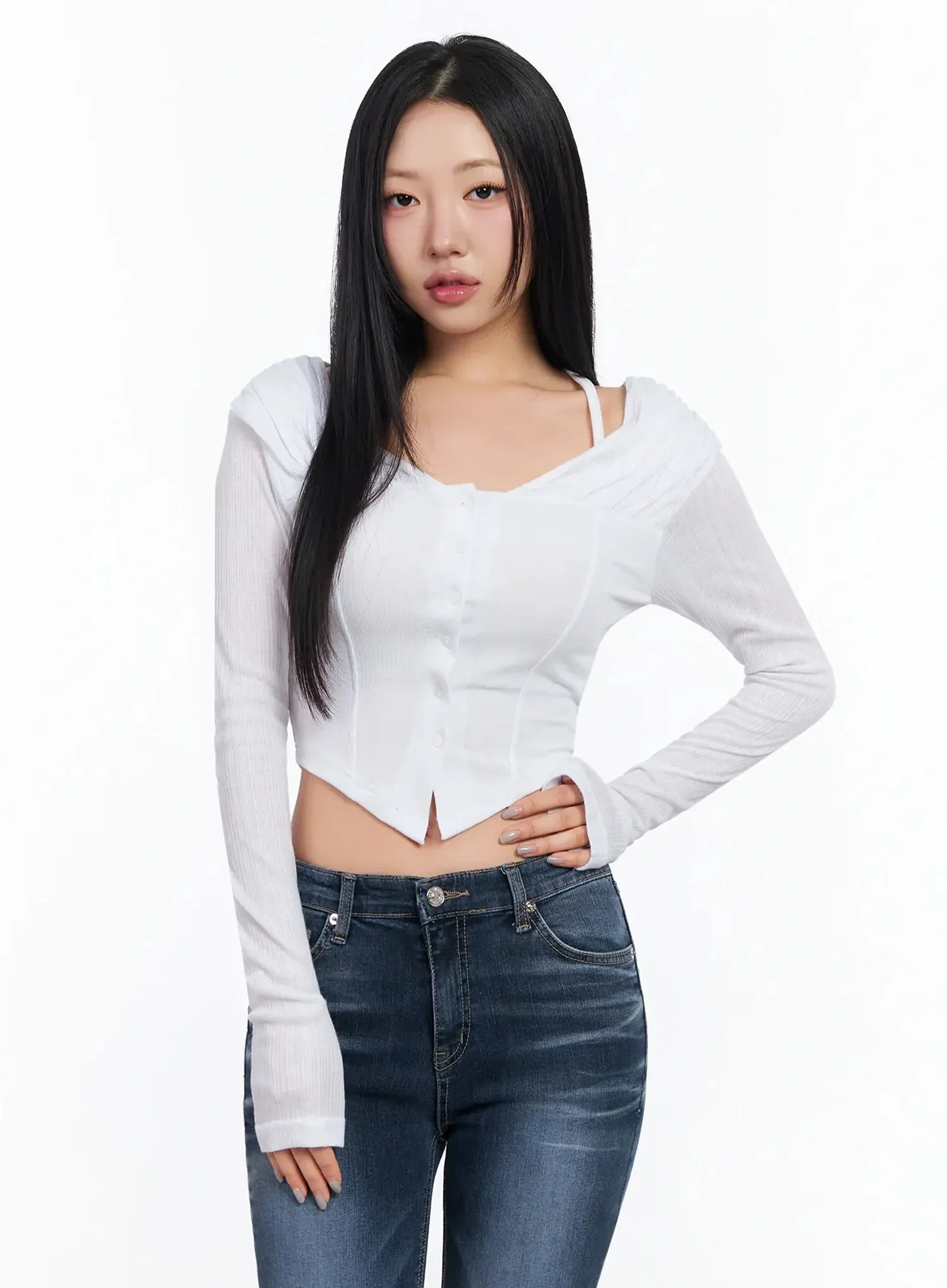 Chic Wavy Ribbed Cardigan CA513 - Image 3