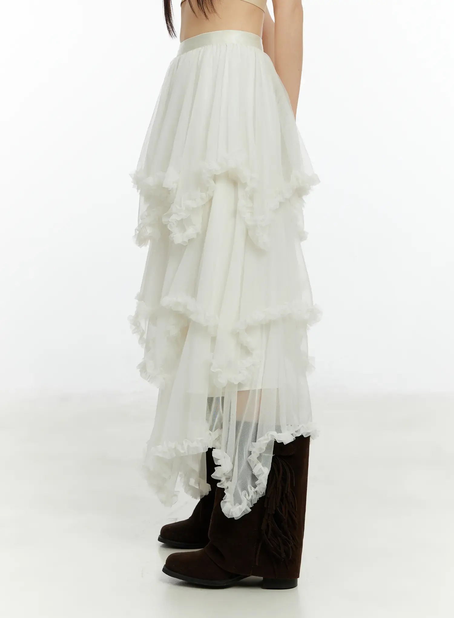 Chiffon Lace Maxi Skirt CF510 - Image 3