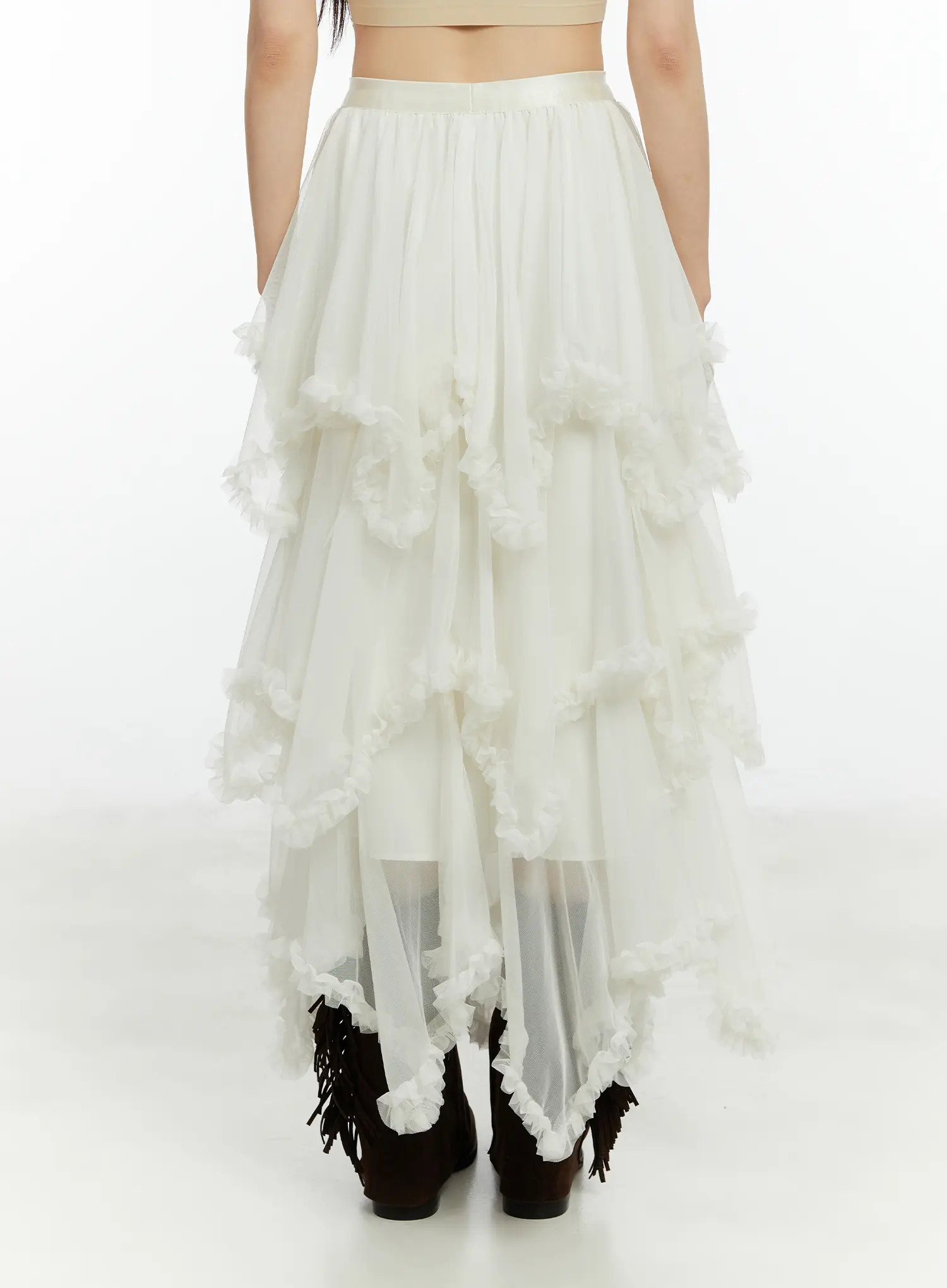 Chiffon Lace Maxi Skirt CF510 - Image 4