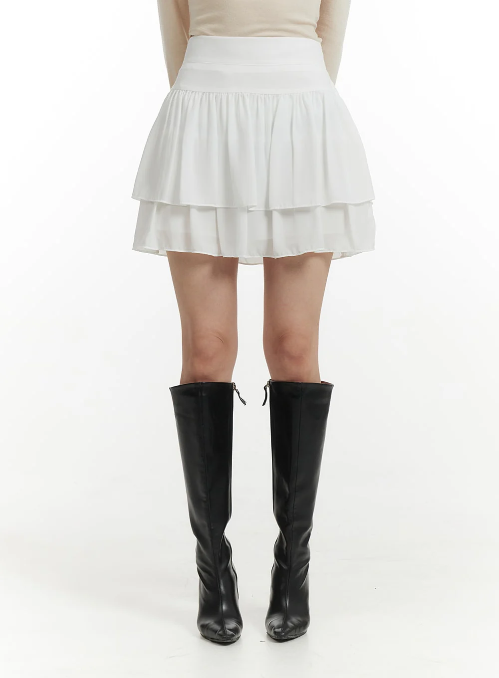 Chiffon Ruffled Mini Skirt IM406 - Image 2