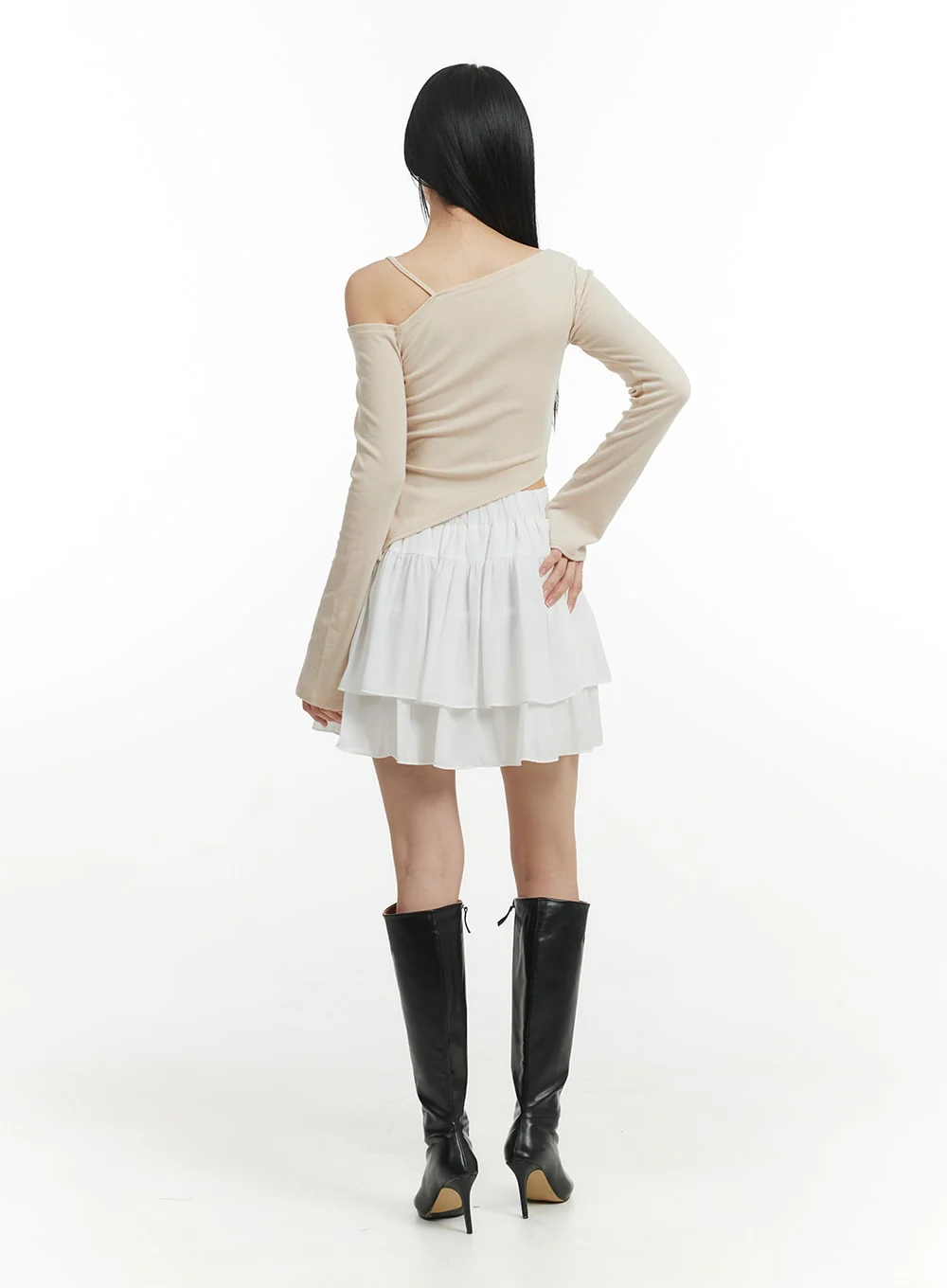 Chiffon Ruffled Mini Skirt IM406 - Image 5