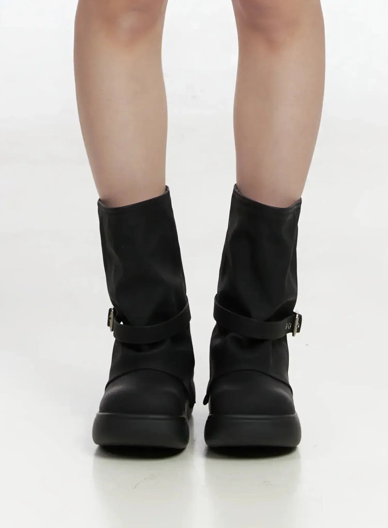 Chunky Platform Mid-Calf Boots IM503 - Image 4