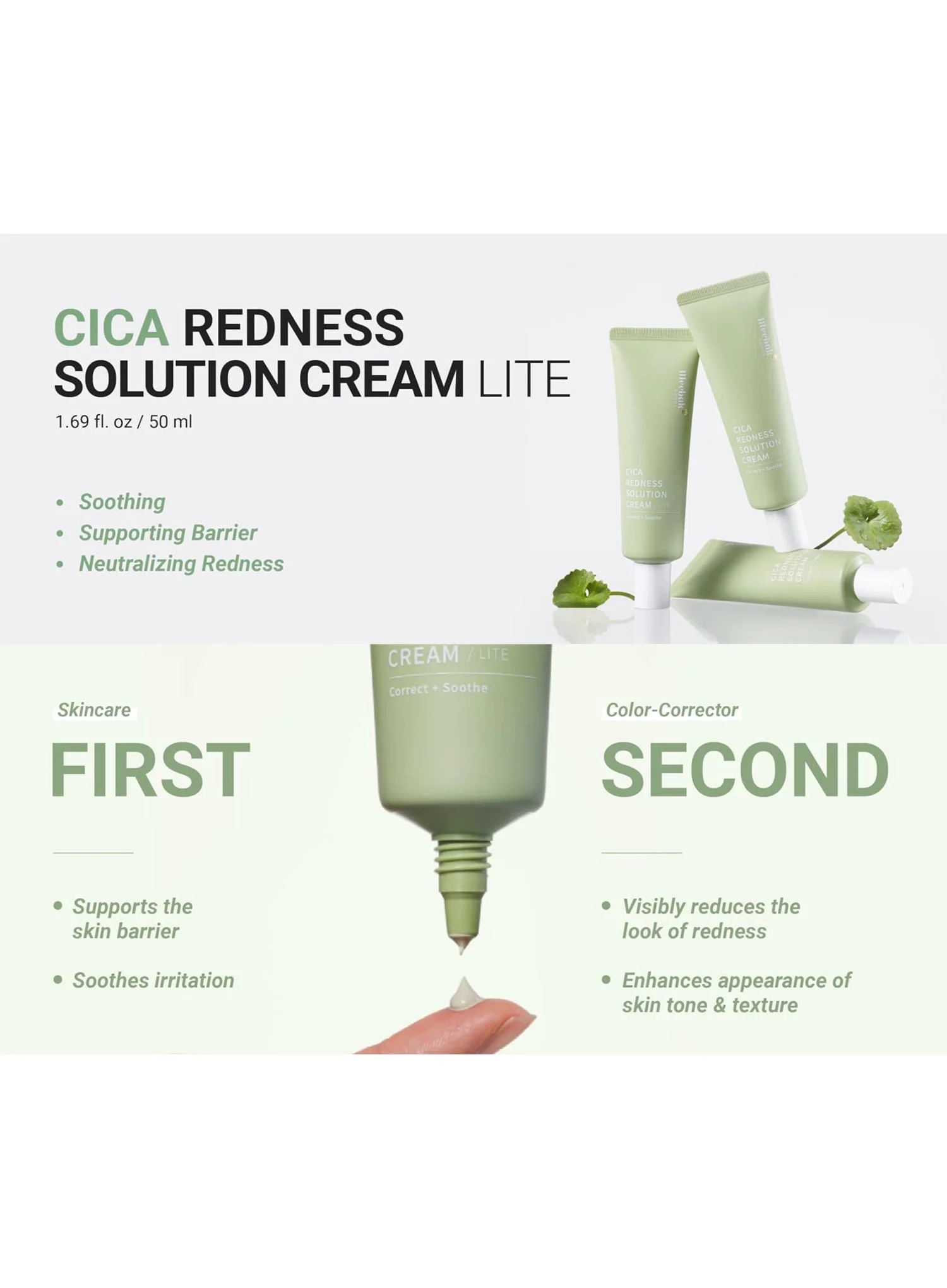 Cica Redness Solution Cream Lite (50ml) - Image 3