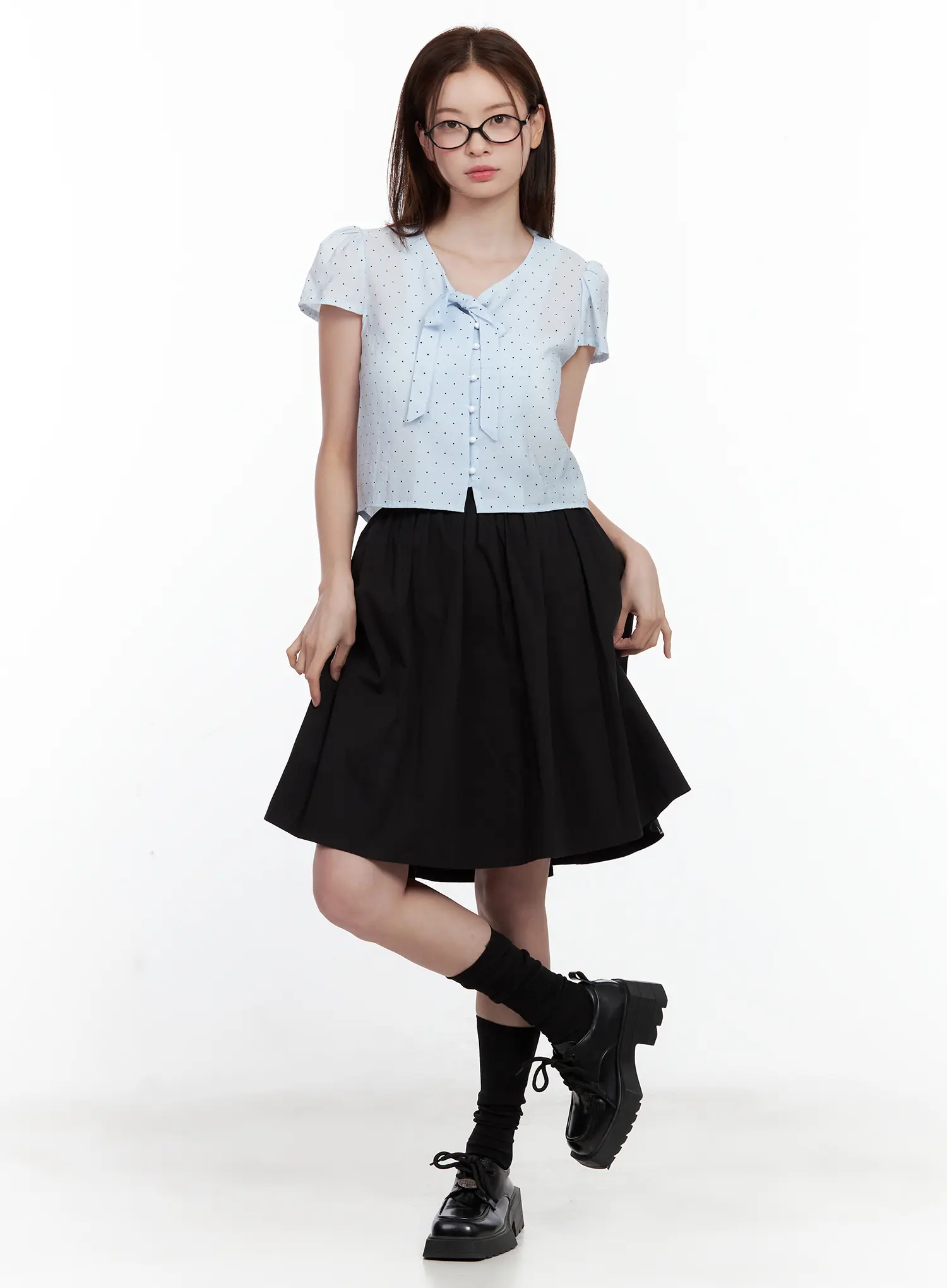 Classic Black Midi Skirt CL502 - Image 2