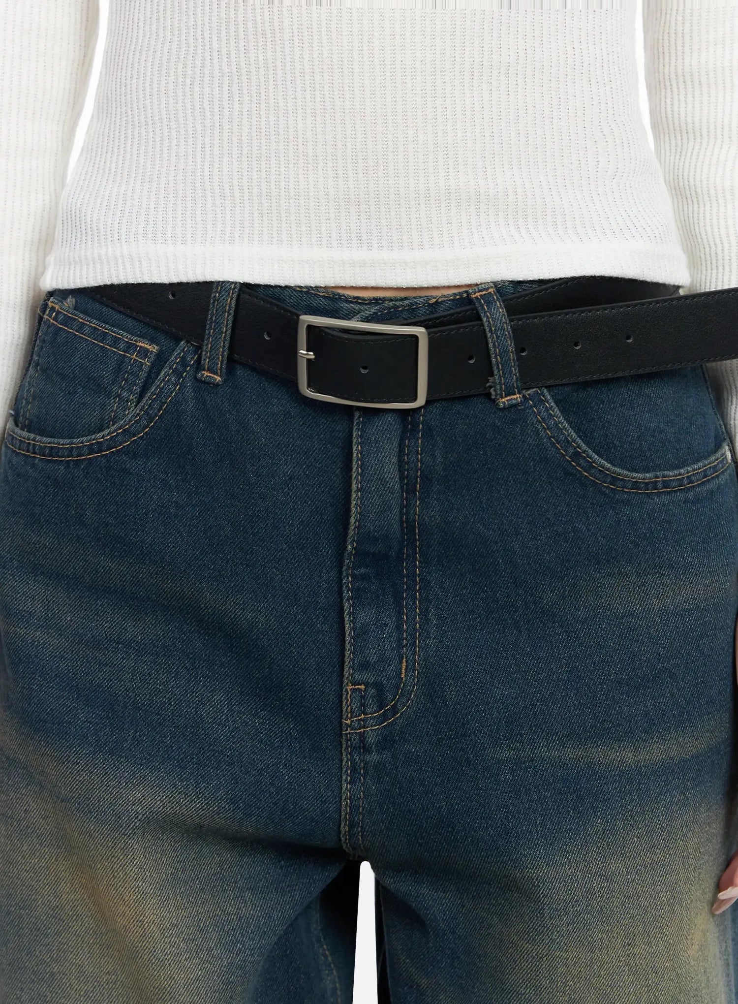 Classic Black Square Belt IF502
