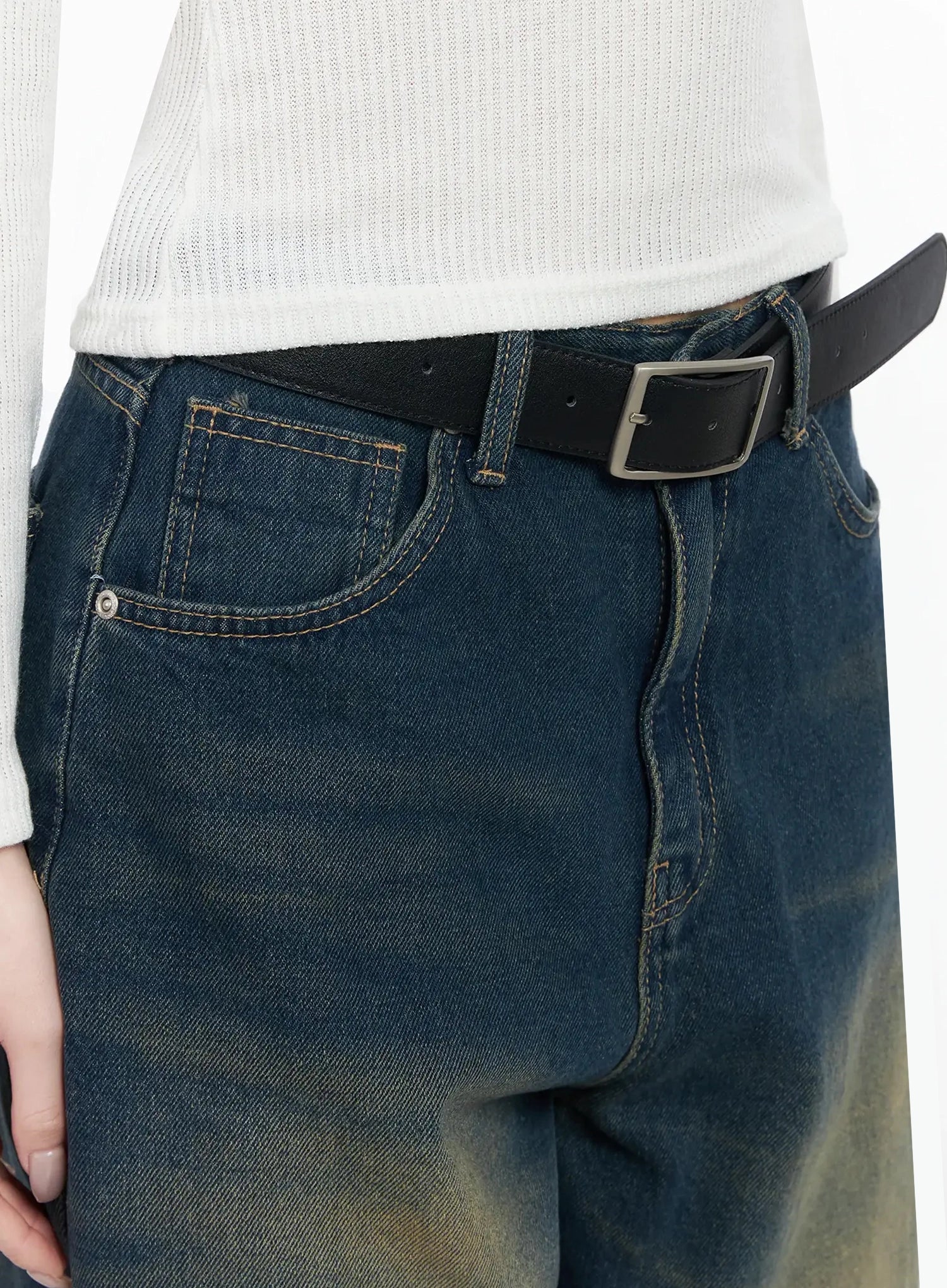 Classic Black Square Belt IF502 - Image 4