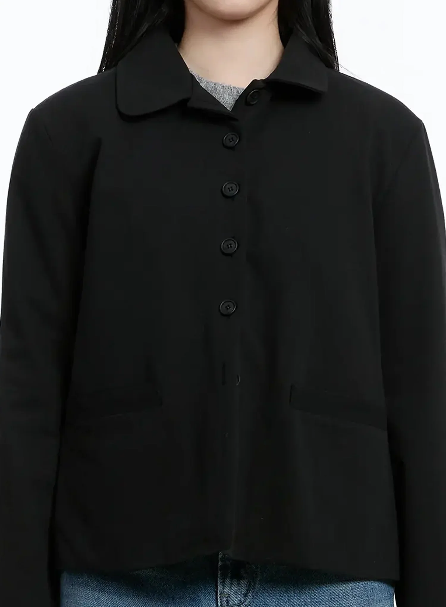 Classic Button-Up Blazer IM519 - Image 4
