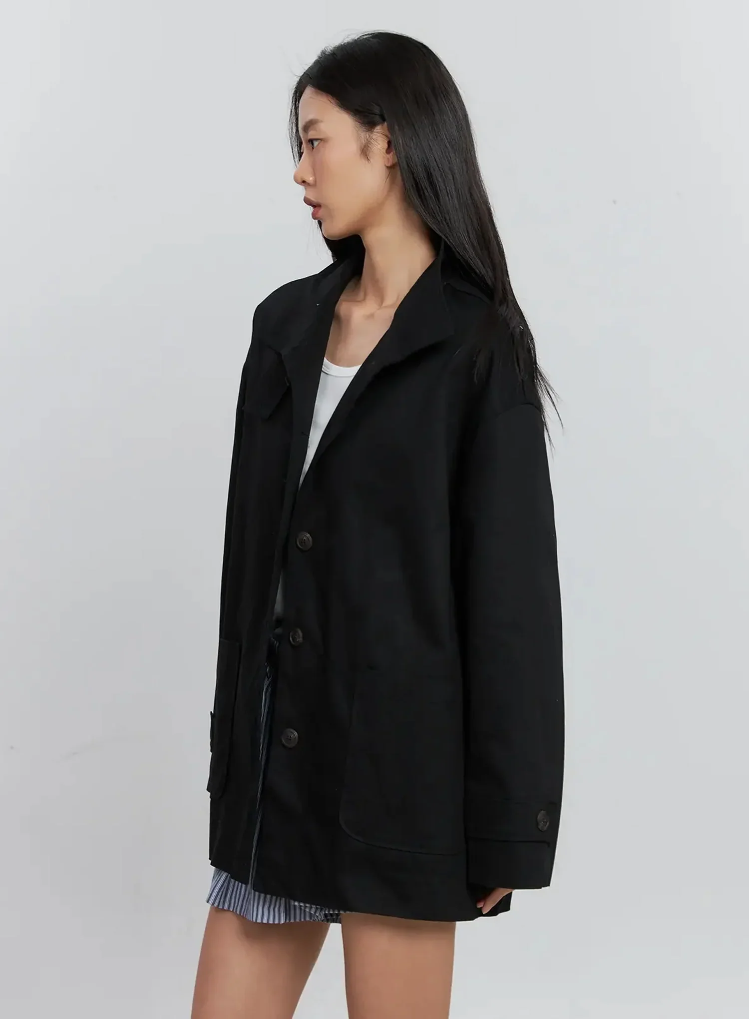 Classic Button-Up Jacket IS515 - Image 10