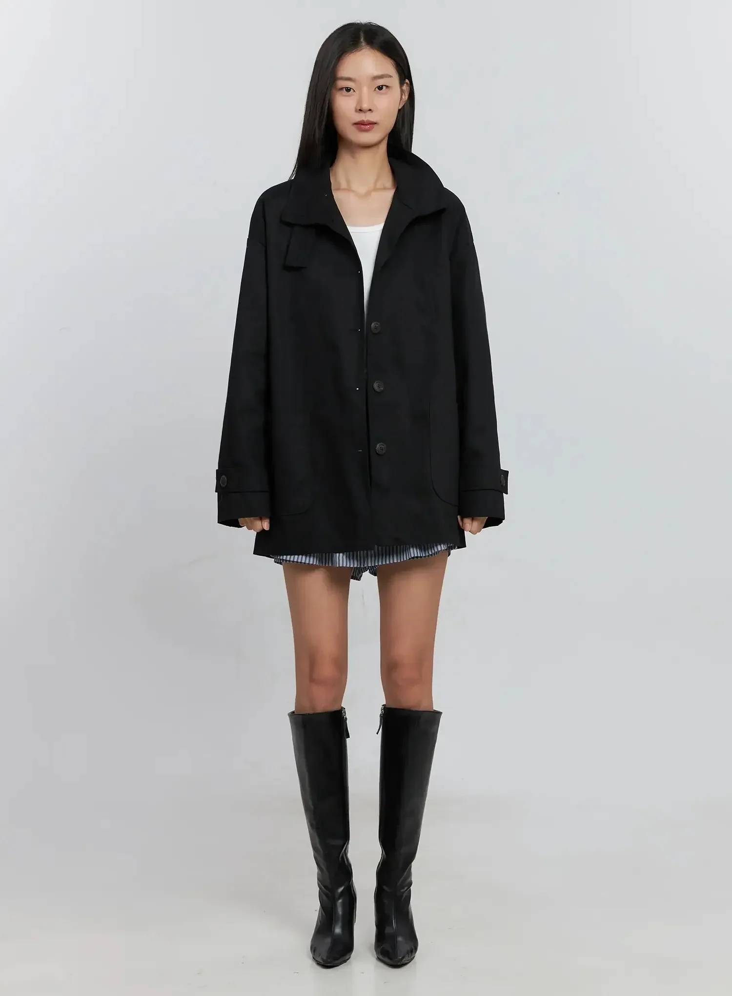 Classic Button-Up Jacket IS515 - Image 4