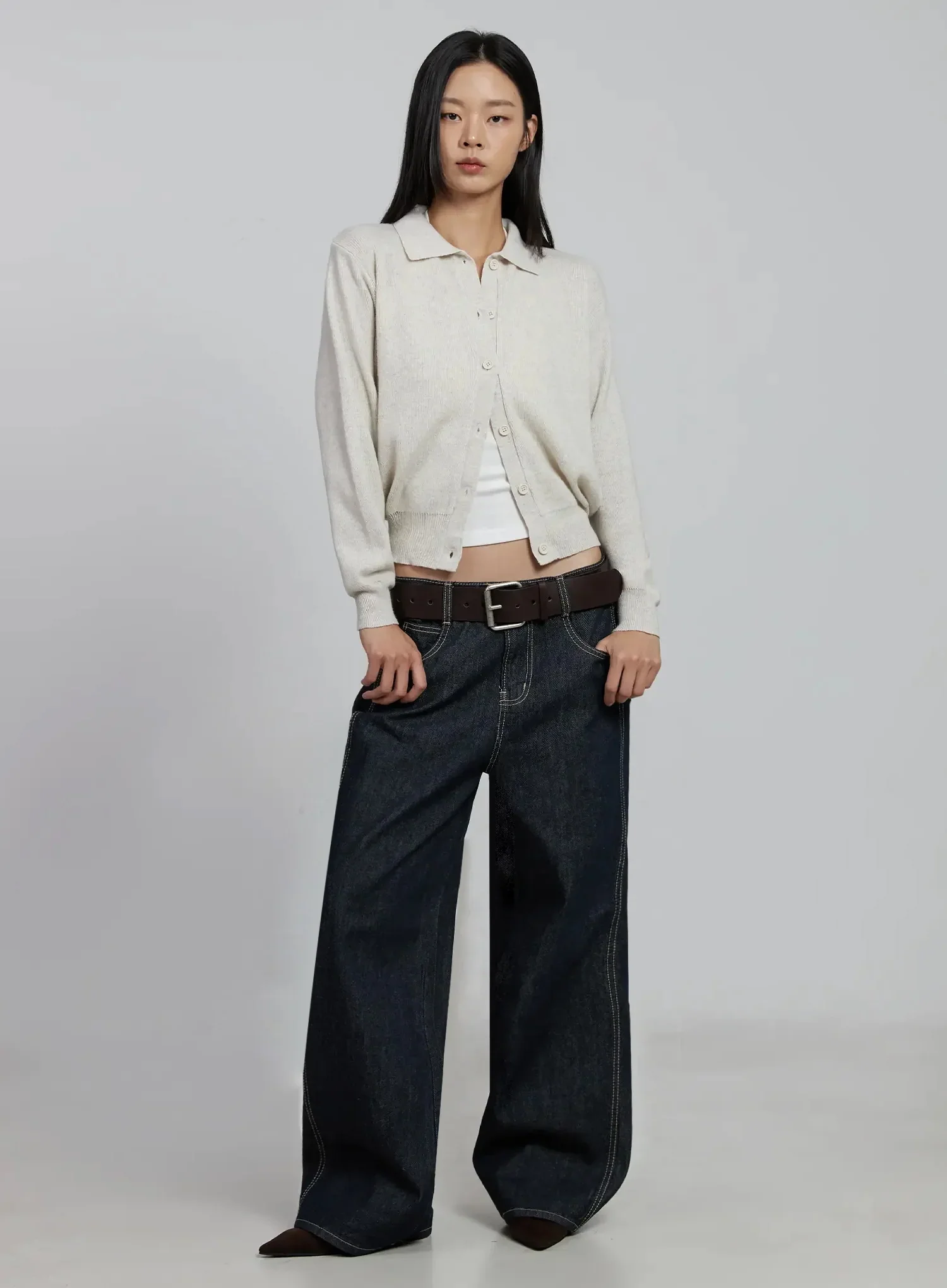 Classic Collar Knit Cardigan IM520 - Image 12