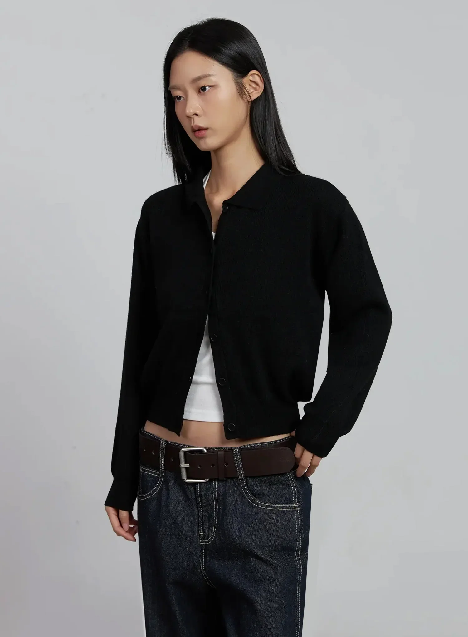 Classic Collar Knit Cardigan IM520 - Image 17