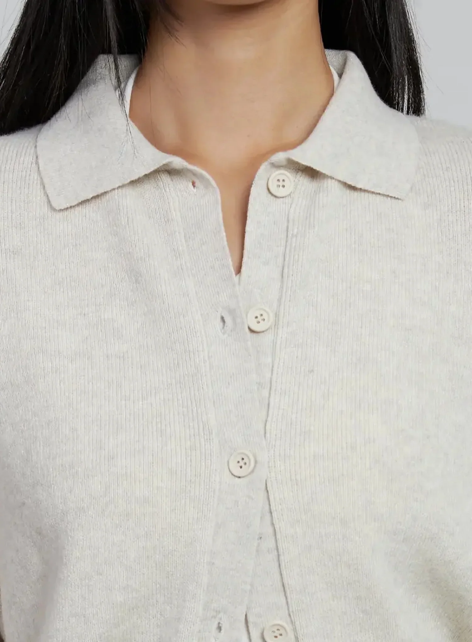 Classic Collar Knit Cardigan IM520 - Image 4