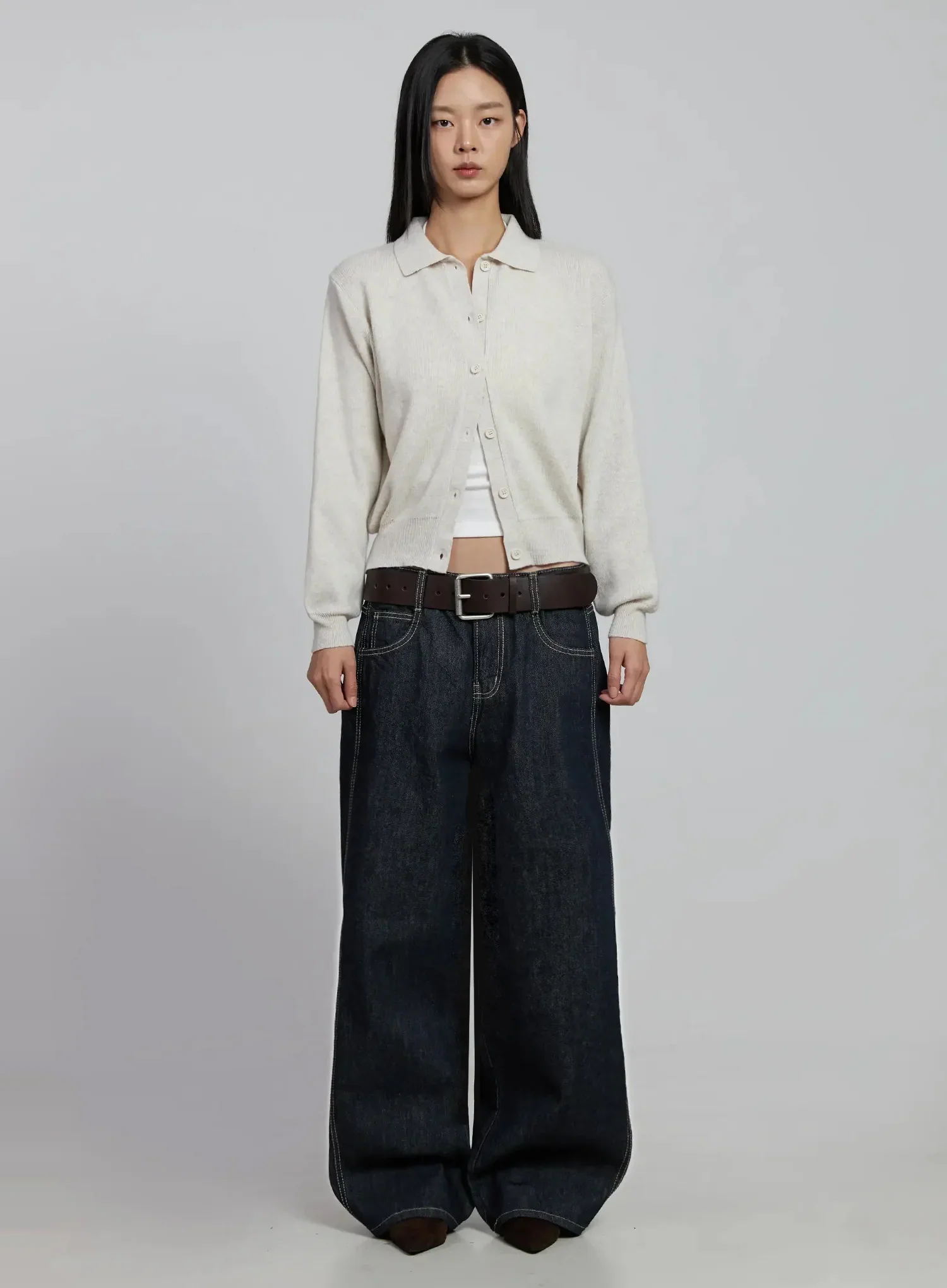 Classic Collar Knit Cardigan IM520 - Image 6