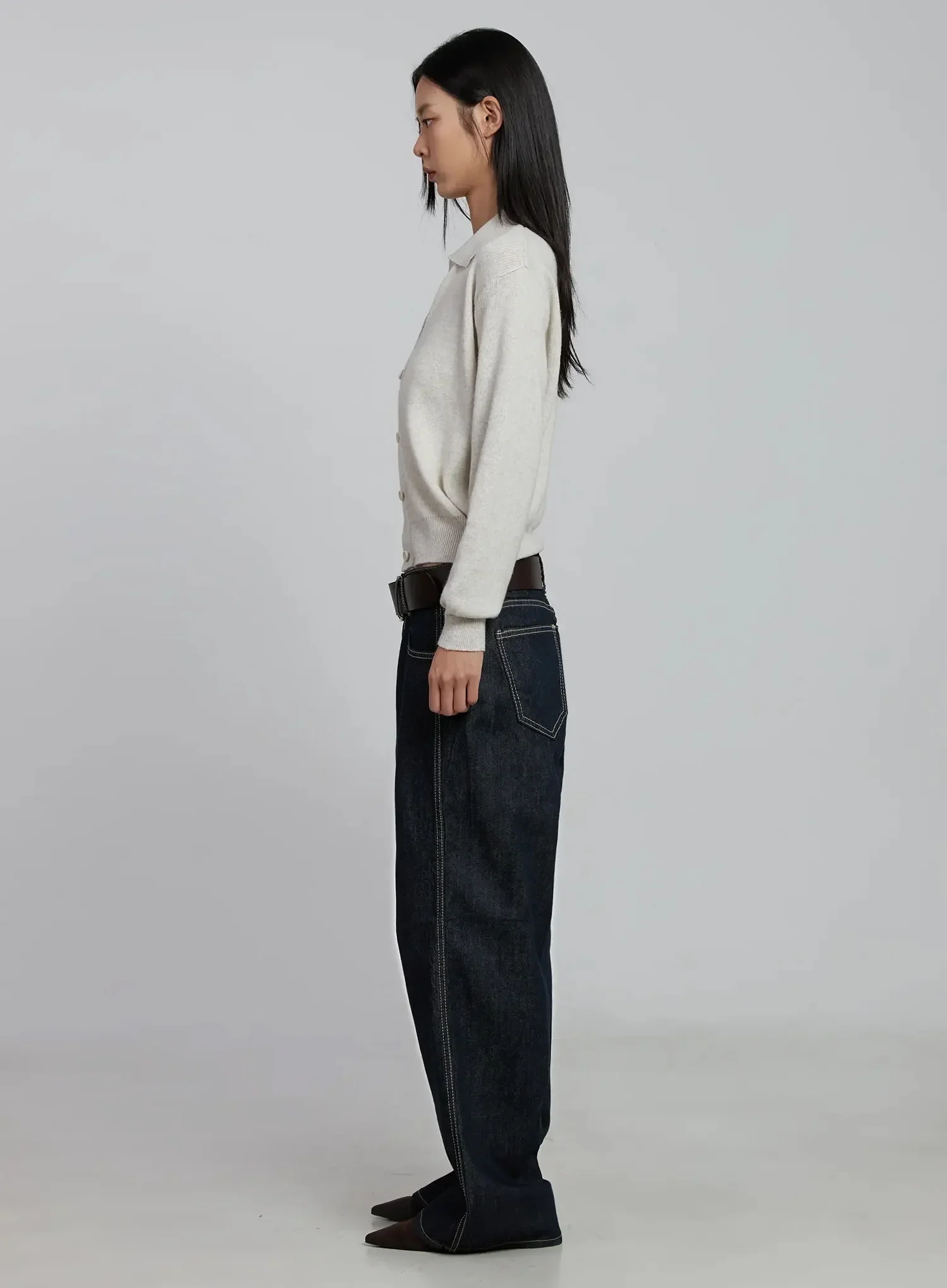 Classic Collar Knit Cardigan IM520 - Image 7