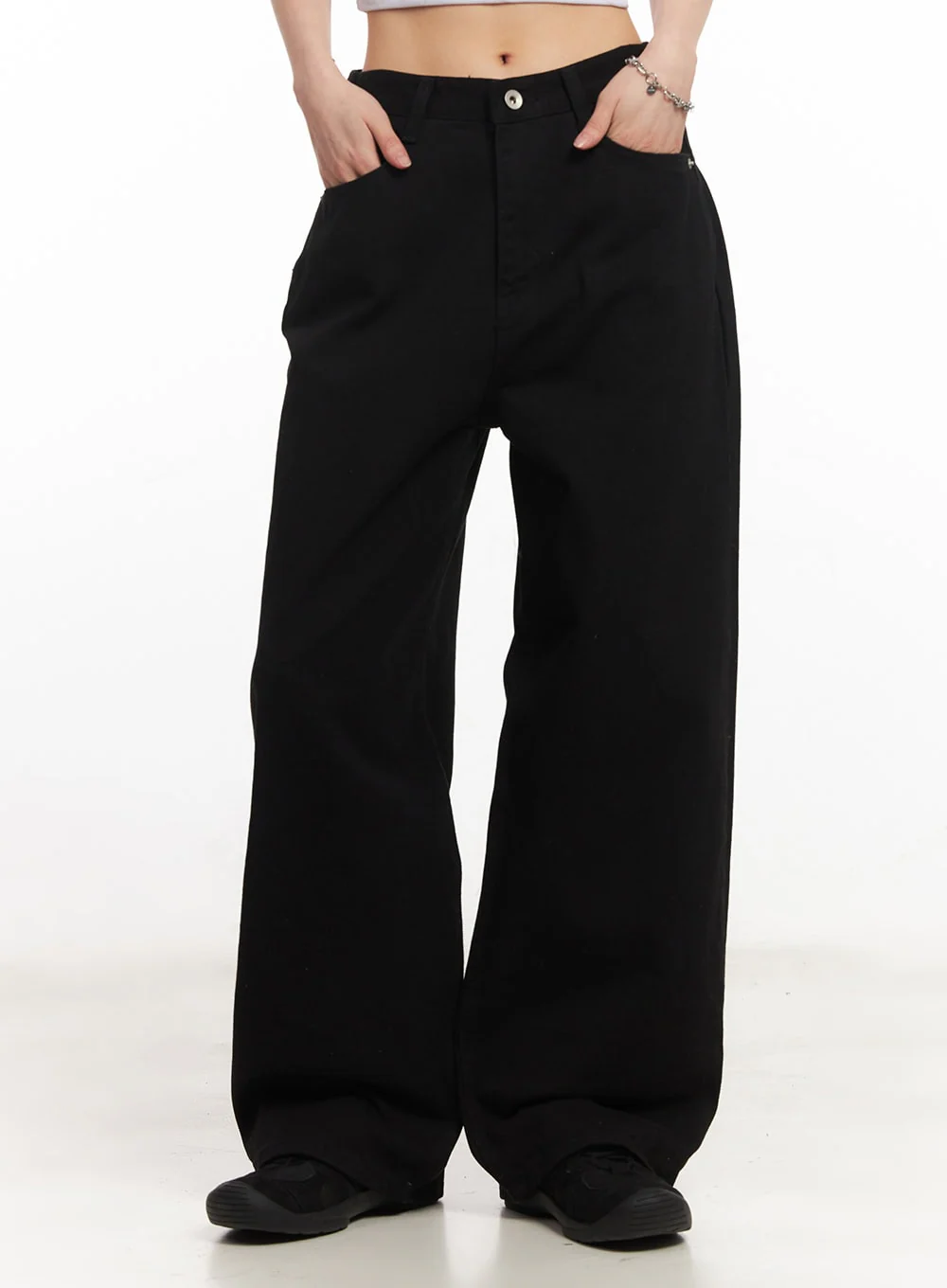 Classic Cotton Wide-Leg Pants CA516 - Image 8