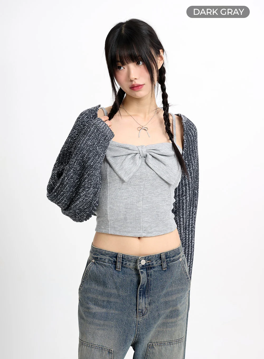 Classic Cropped Knit Bolero CM415 - Image 10