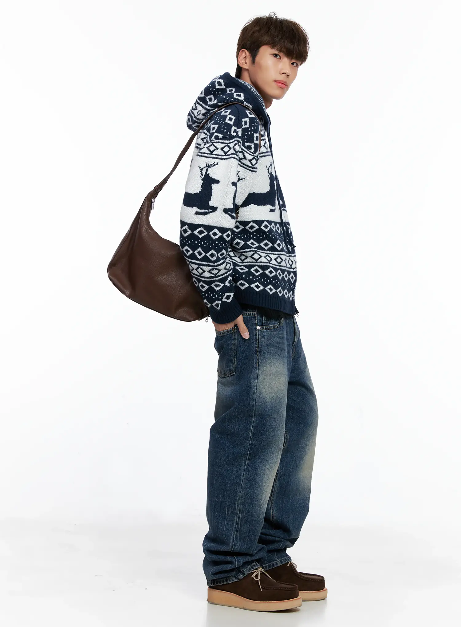 Classic Faux Leather Shoulder Bag IO502 - Image 2