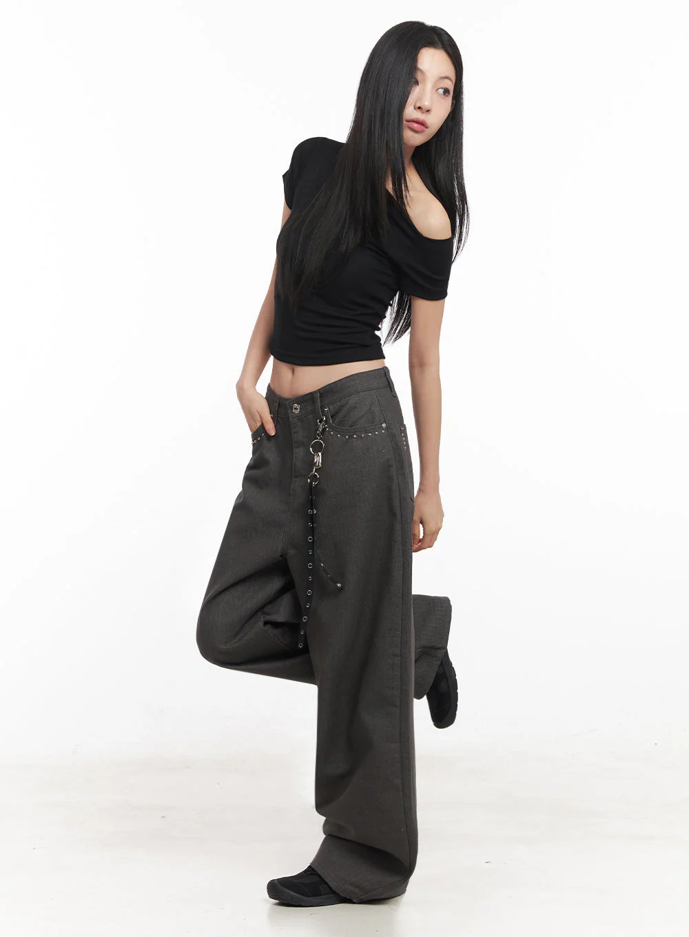 Classic One-Shoulder Crop Top IY516 - Image 12