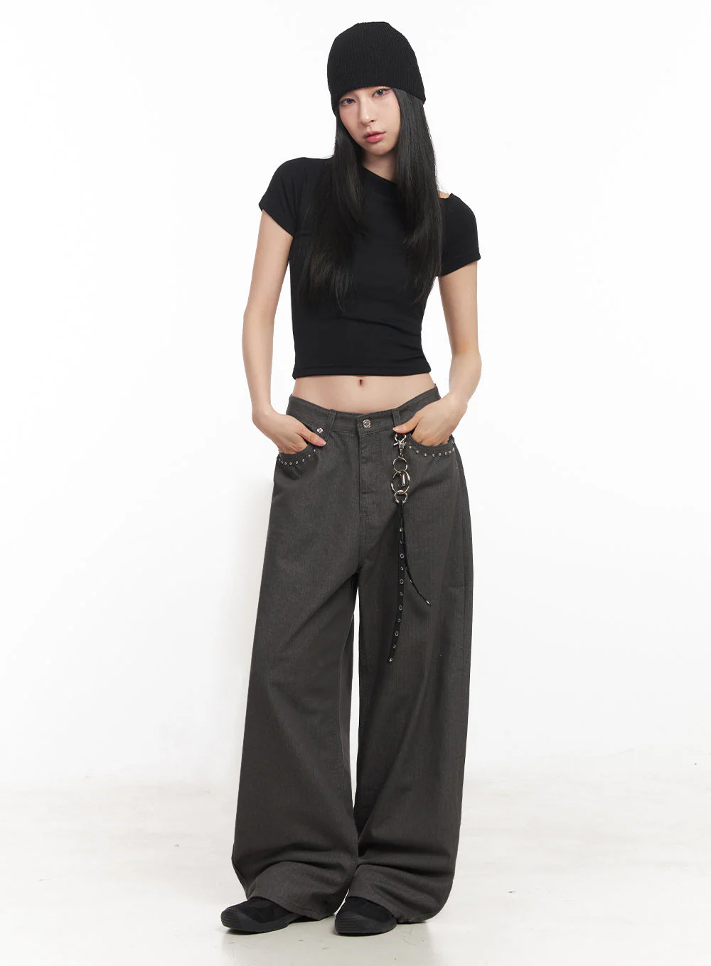Classic One-Shoulder Crop Top IY516 - Image 5