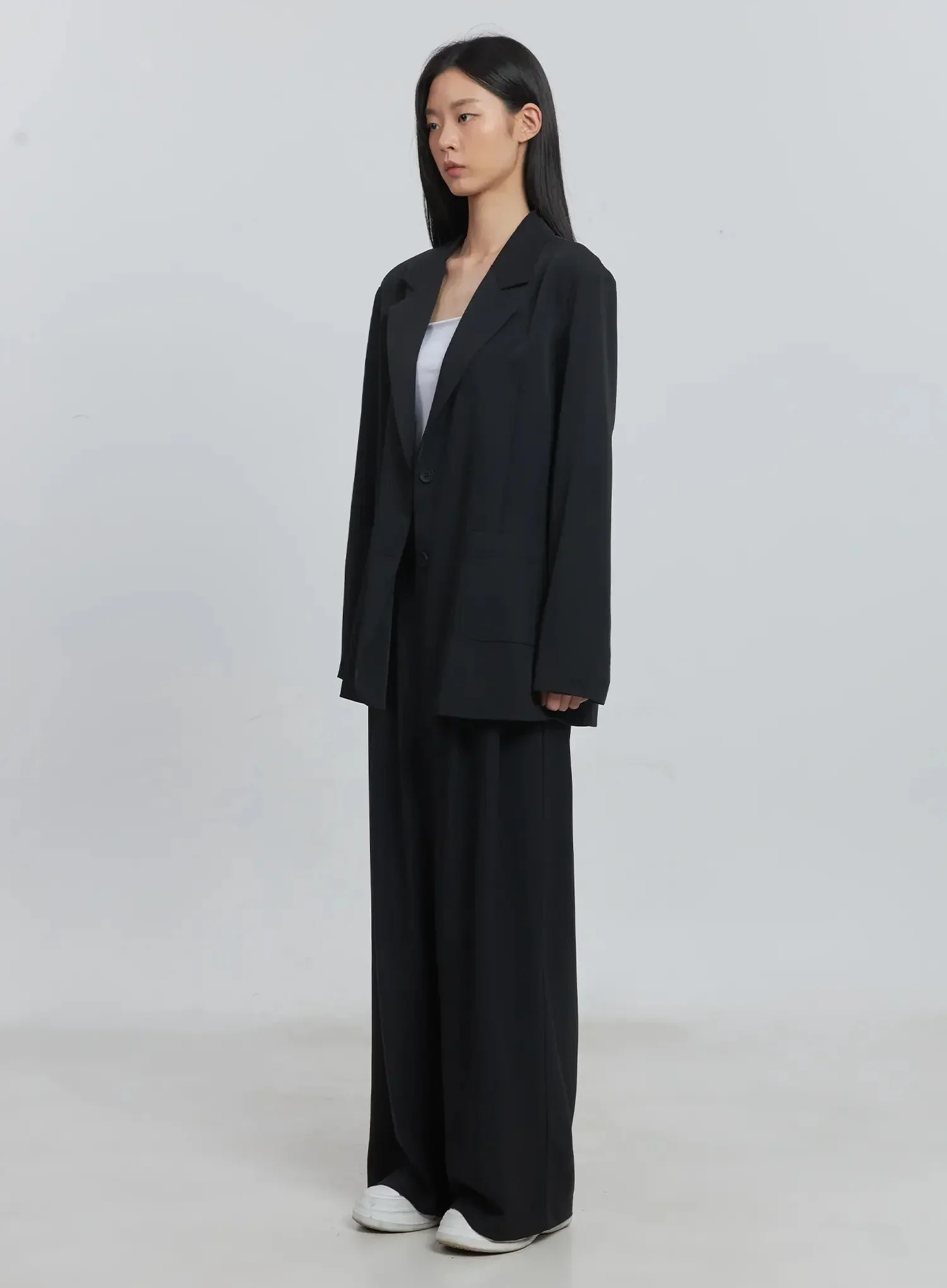 Classic Oversized Blazer (Black) IU512 - Image 12