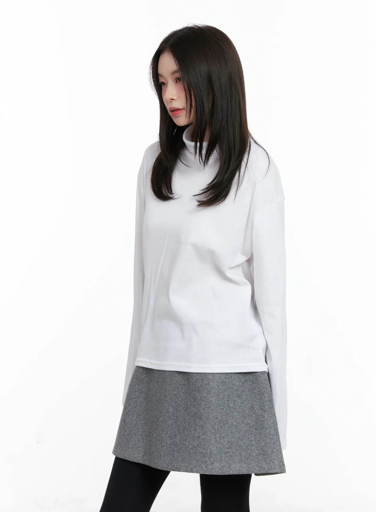 Classic Oversized Turtleneck Long Sleeve Top CN518 - Image 4