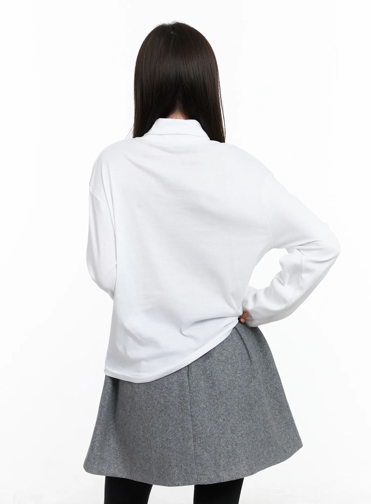 Classic Oversized Turtleneck Long Sleeve Top CN518 - Image 6
