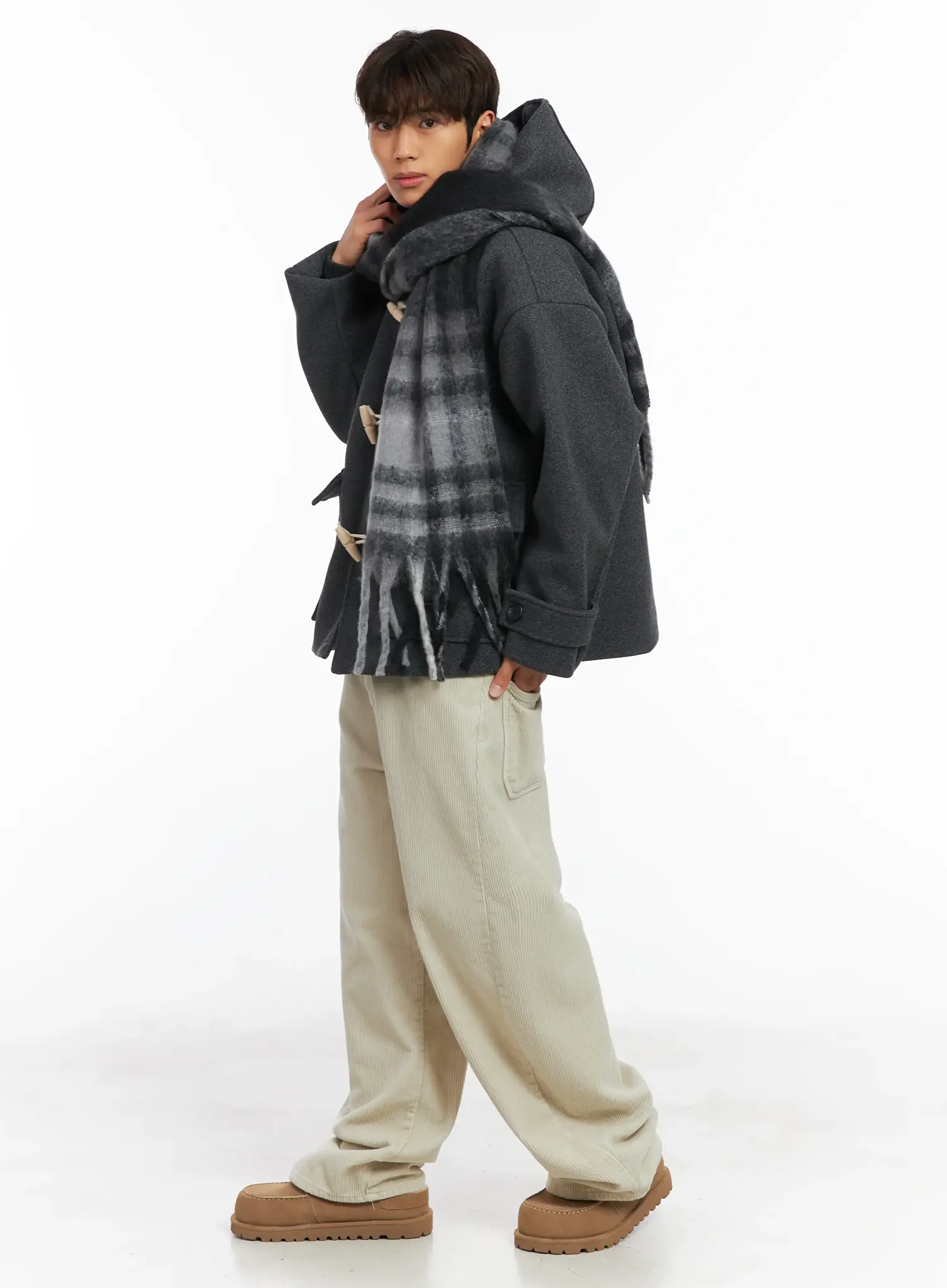 Classic Plaid Wool Scarf ID511 - Image 2