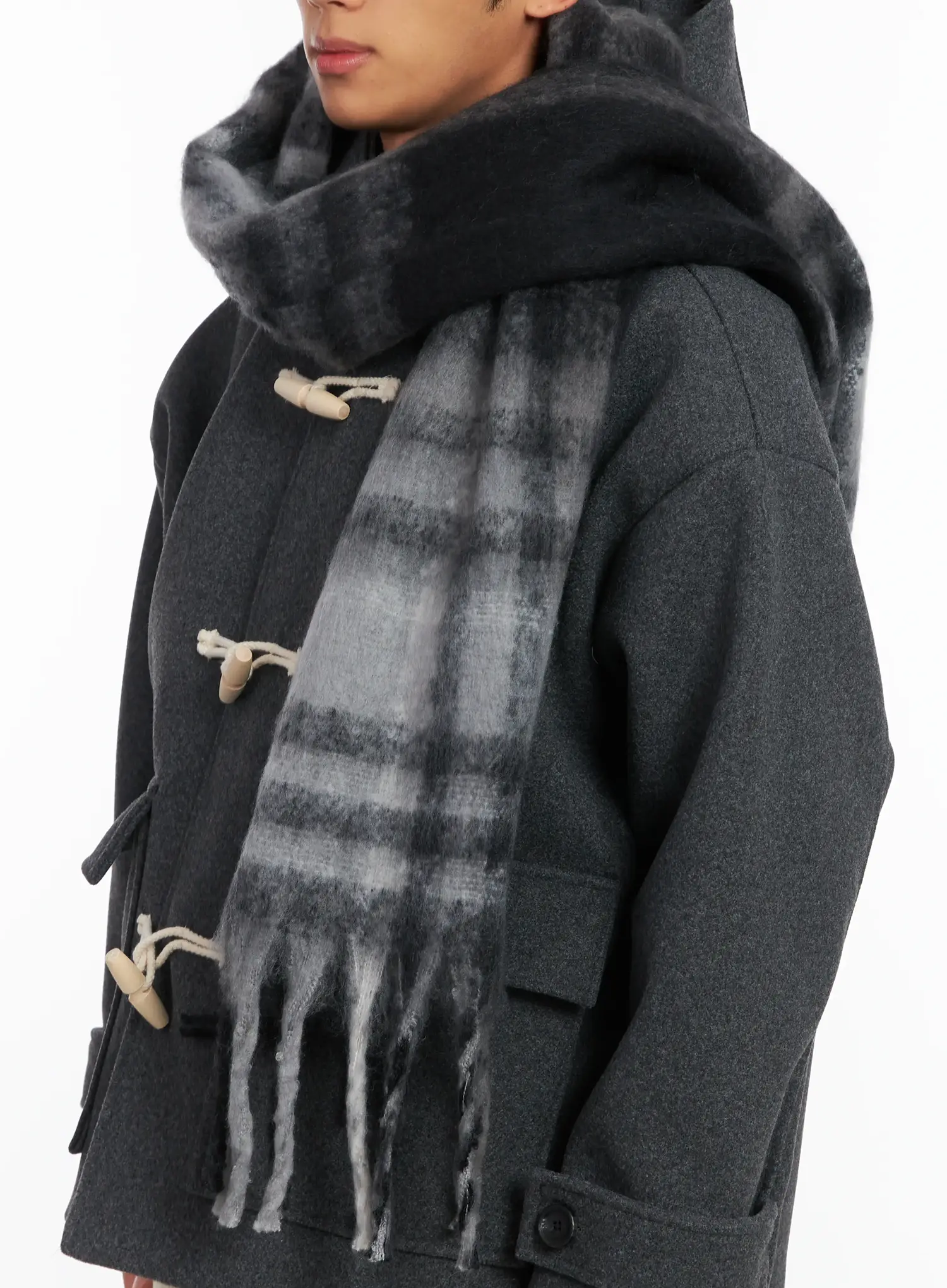 Classic Plaid Wool Scarf ID511 - Image 3