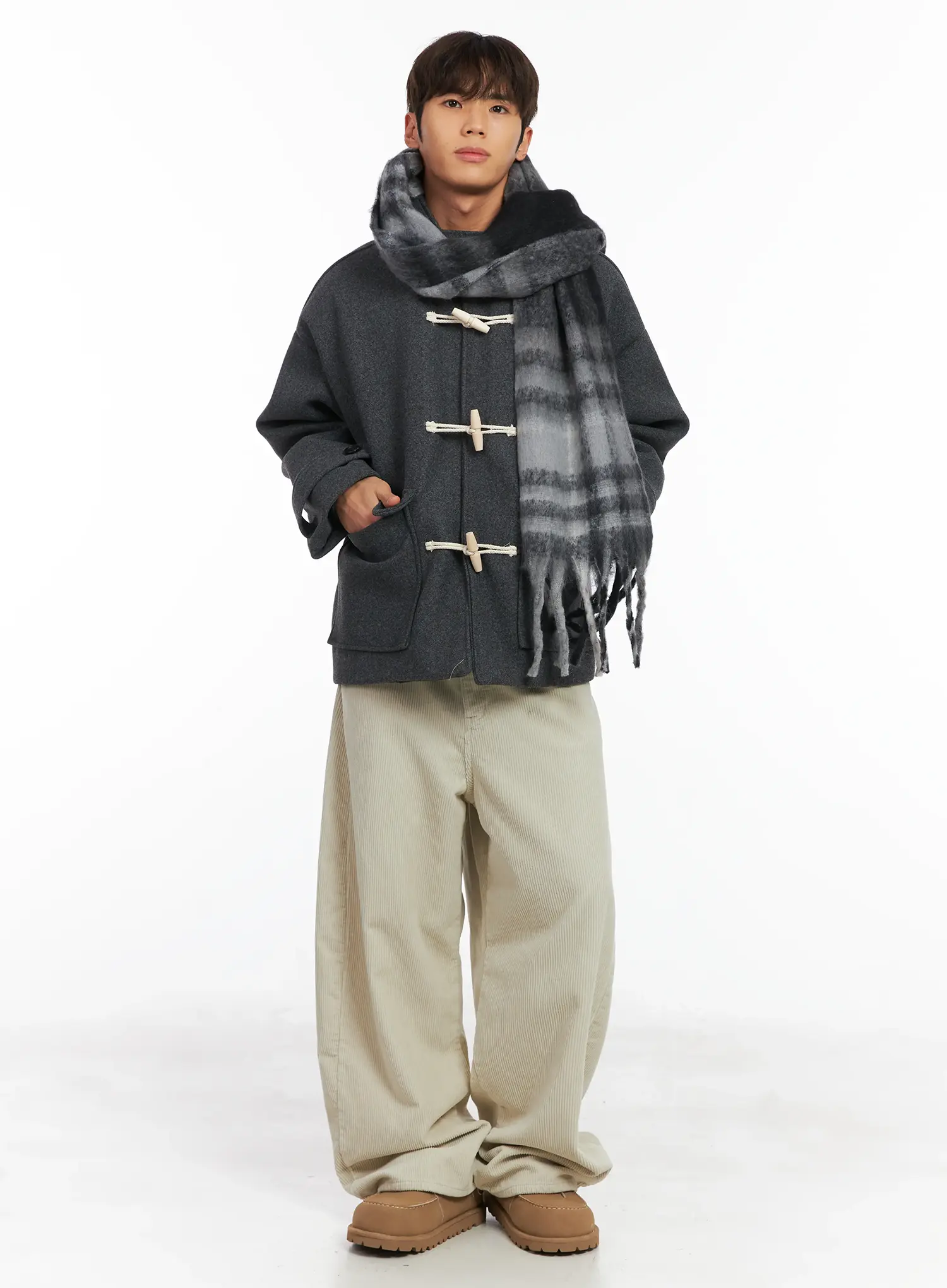 Classic Plaid Wool Scarf ID511 - Image 4
