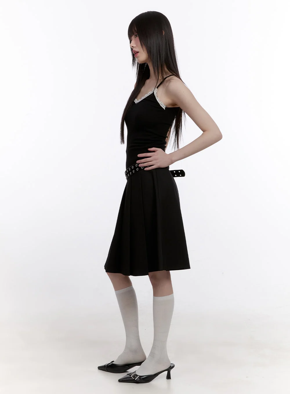Classic Pleated Midi Skirt CF512 - Image 3