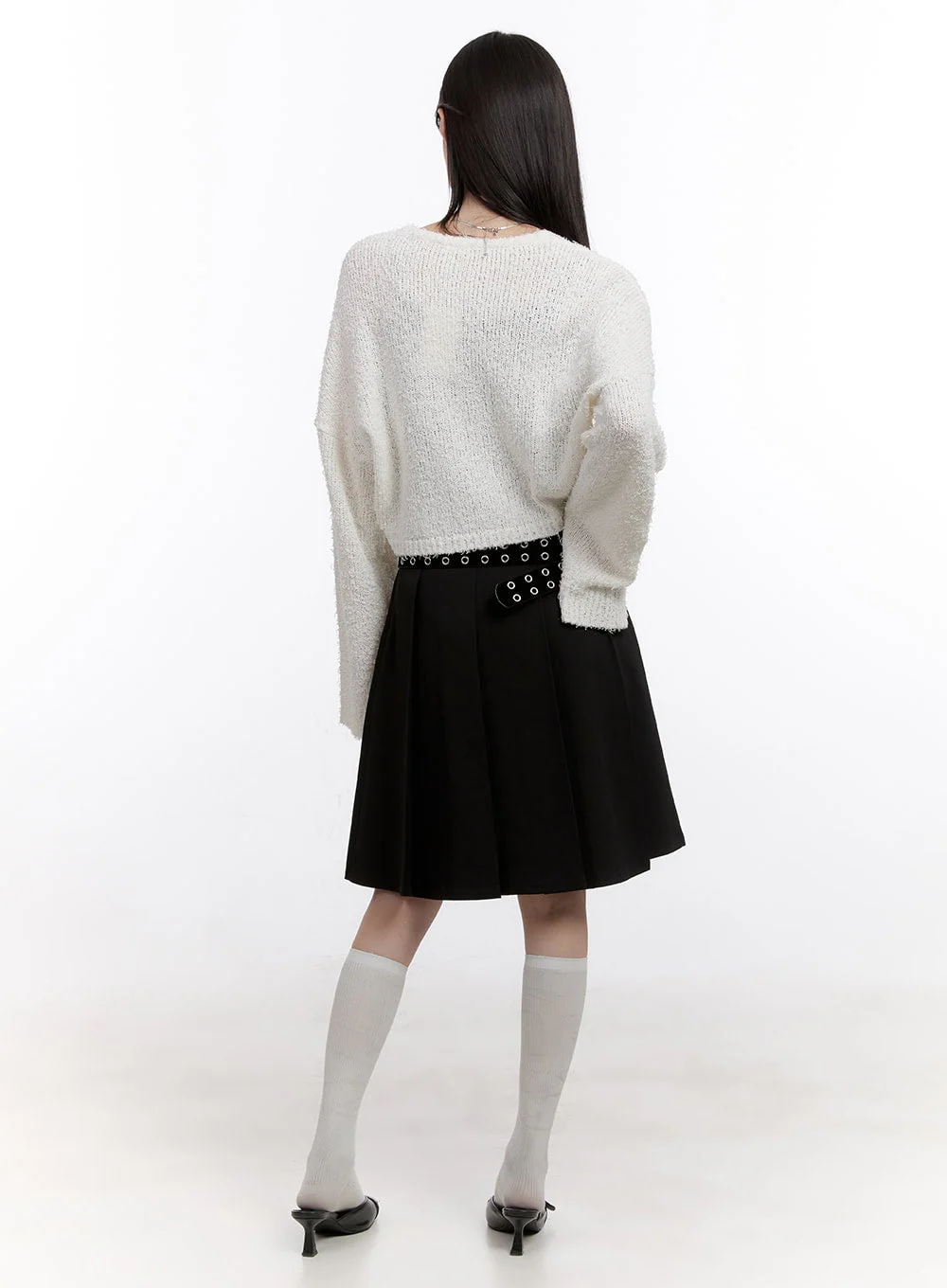 Classic Pleated Midi Skirt CF512 - Image 8