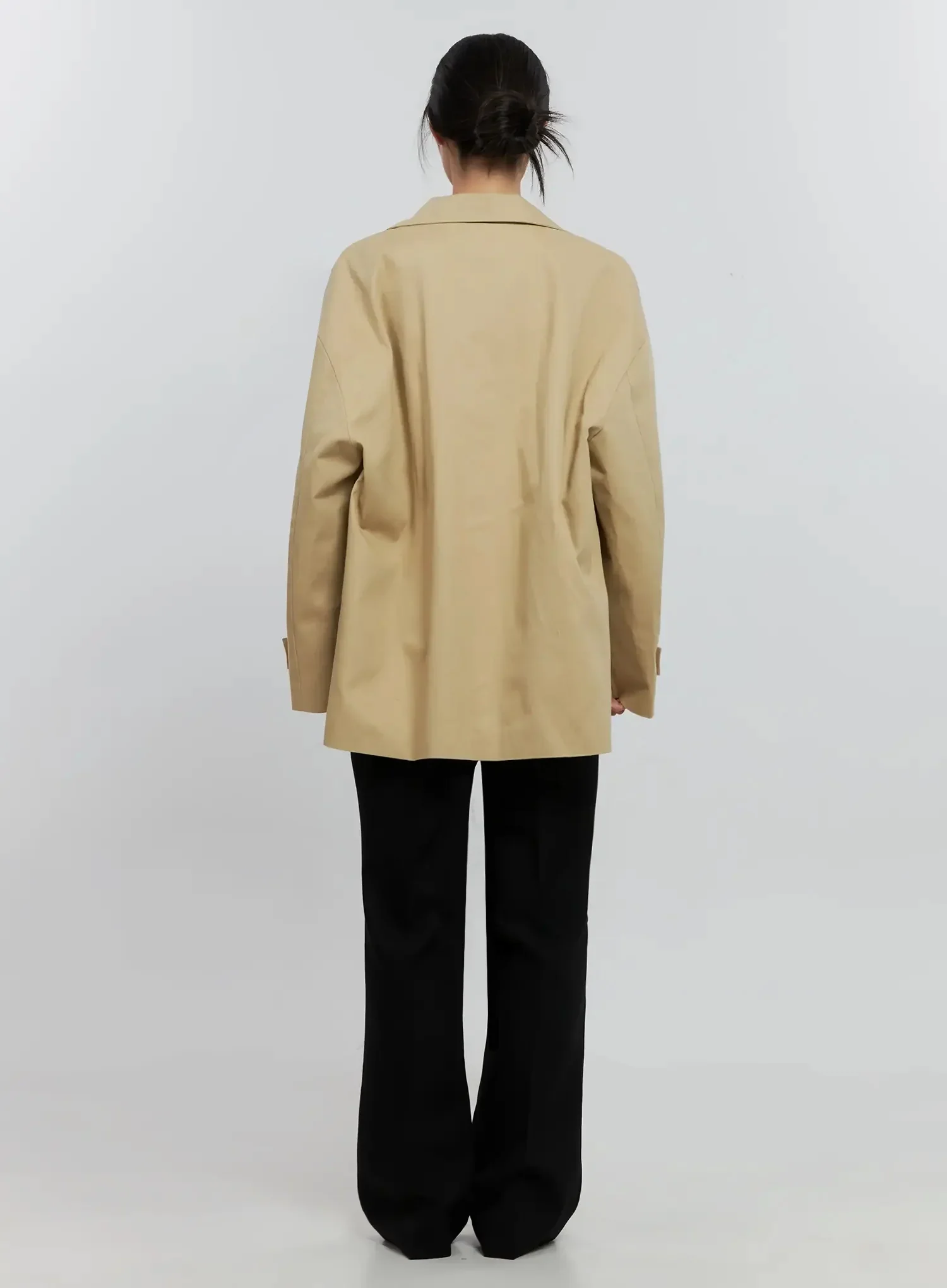 Classic Short Trench Jacket IS516 - Image 10