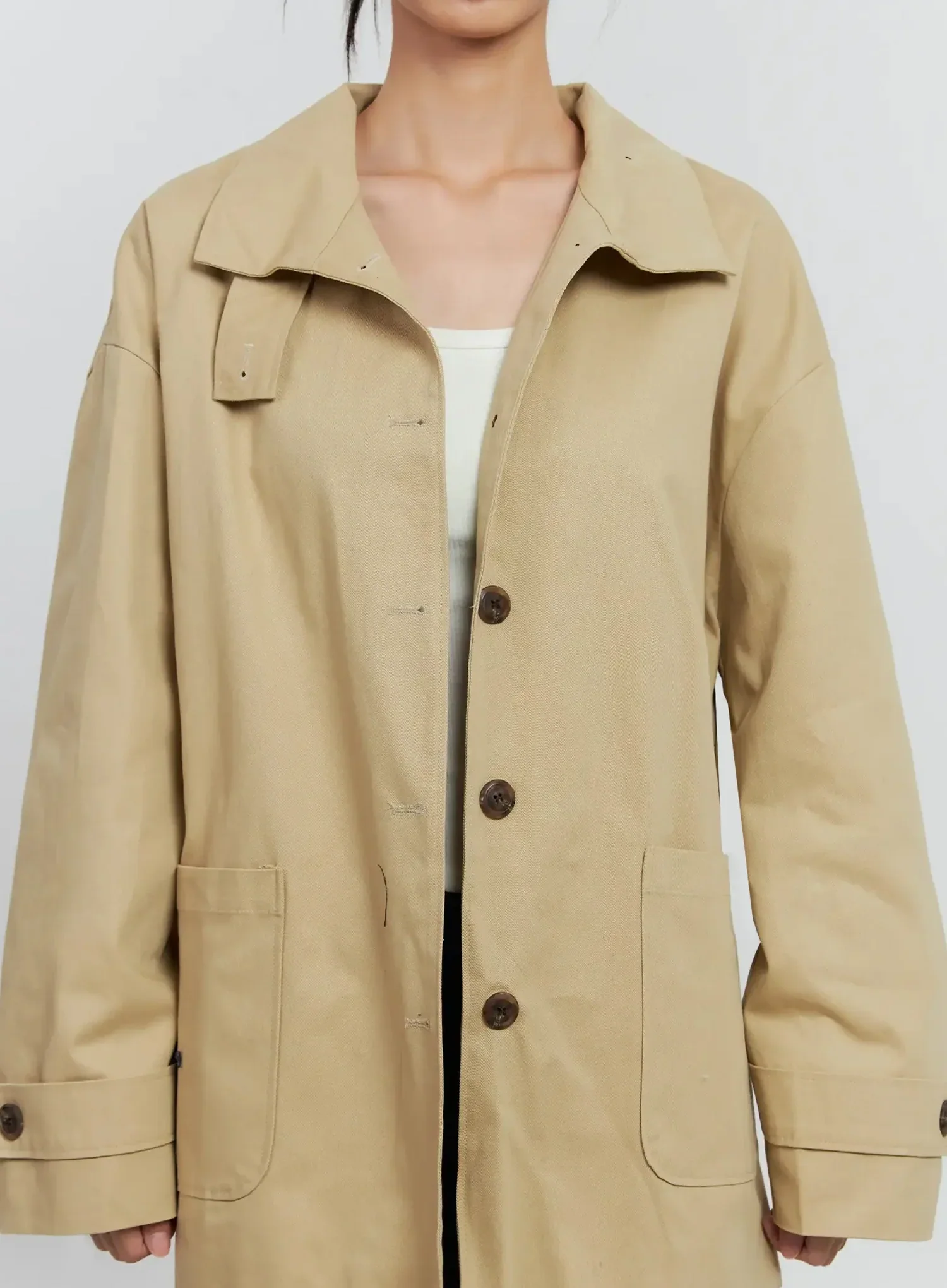Classic Short Trench Jacket IS516 - Image 3