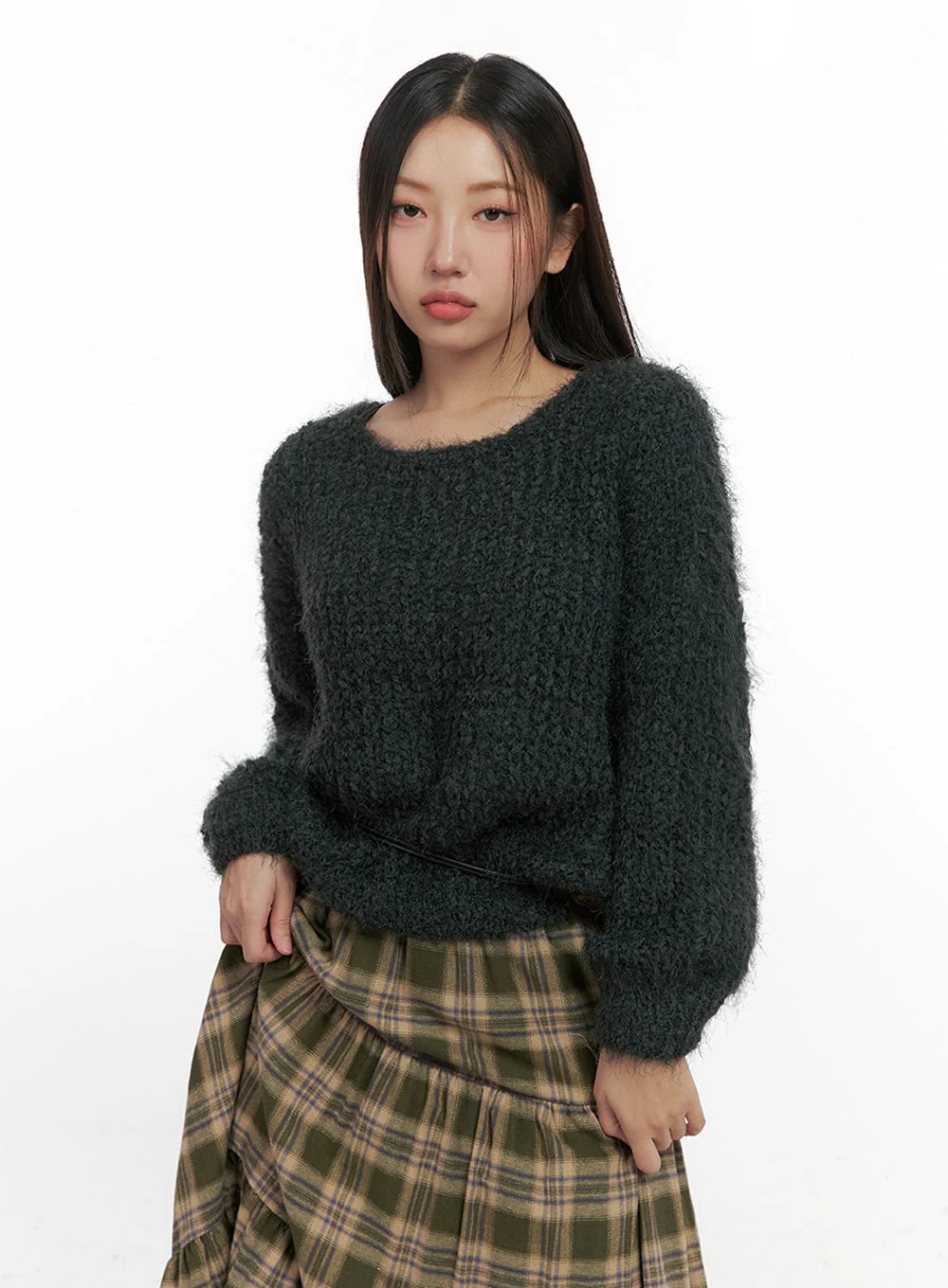 Classic Solid Long Sleeve Sweater IN415 - Image 2