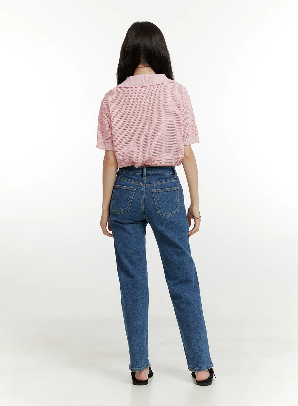 Classic Straight Leg Denim Jeans OU419 - Image 5