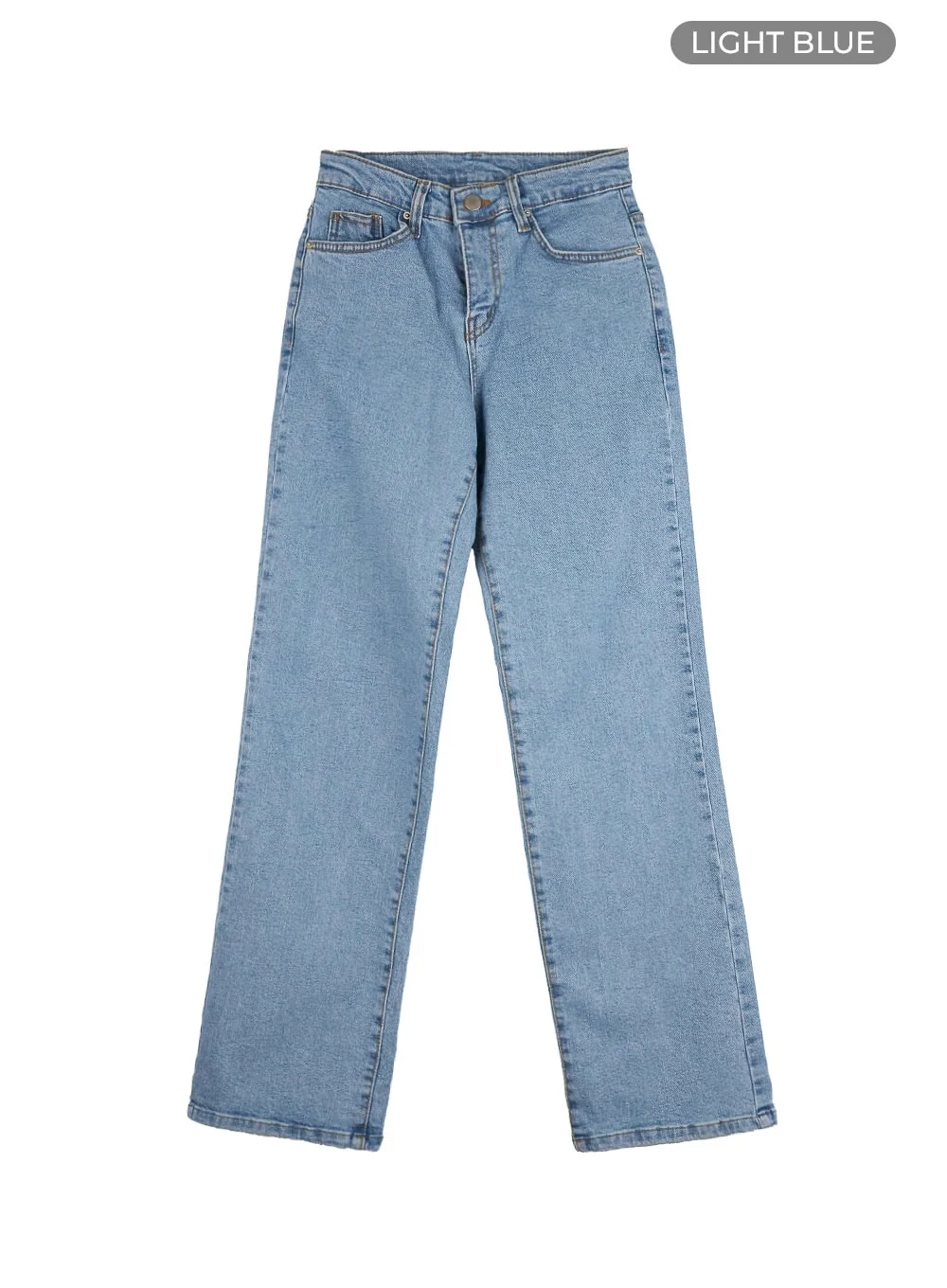Classic Straight Leg Denim Jeans OU419 - Image 8