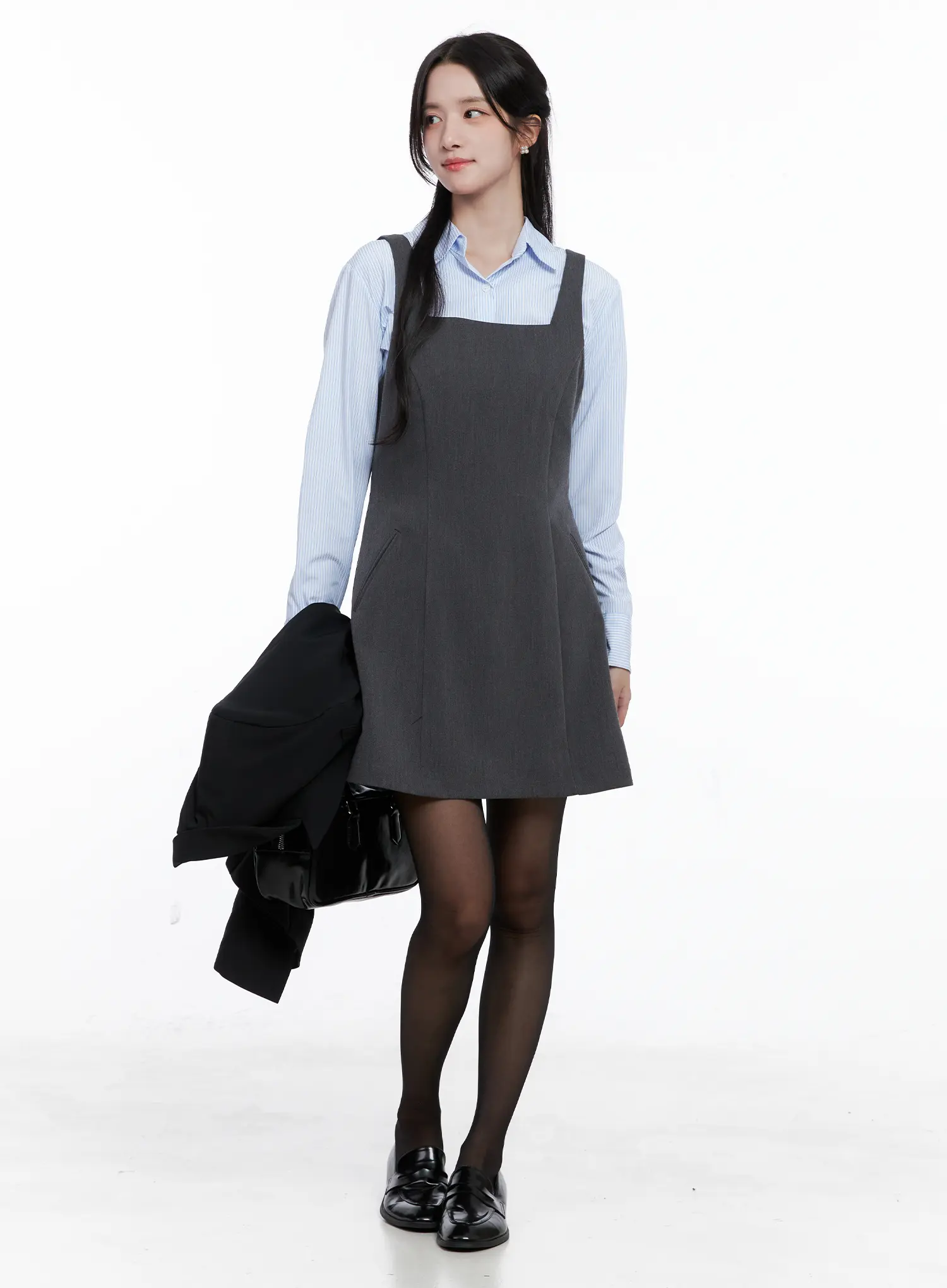 Classic Striped Button-Up Shirt CS519 - Image 2