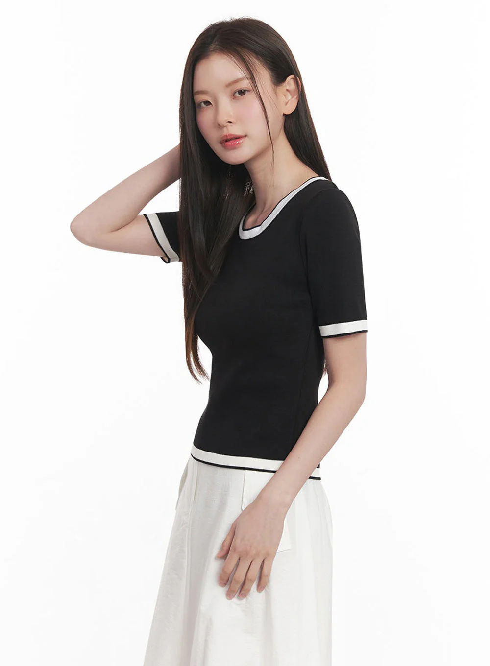 Classy Contrast Top IY513 - Image 9