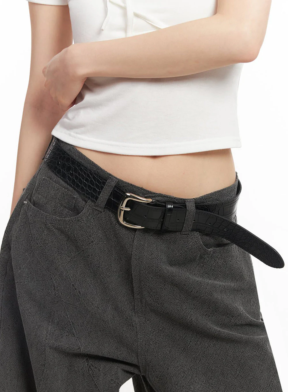 Classy Textured Buckle Belt IY529