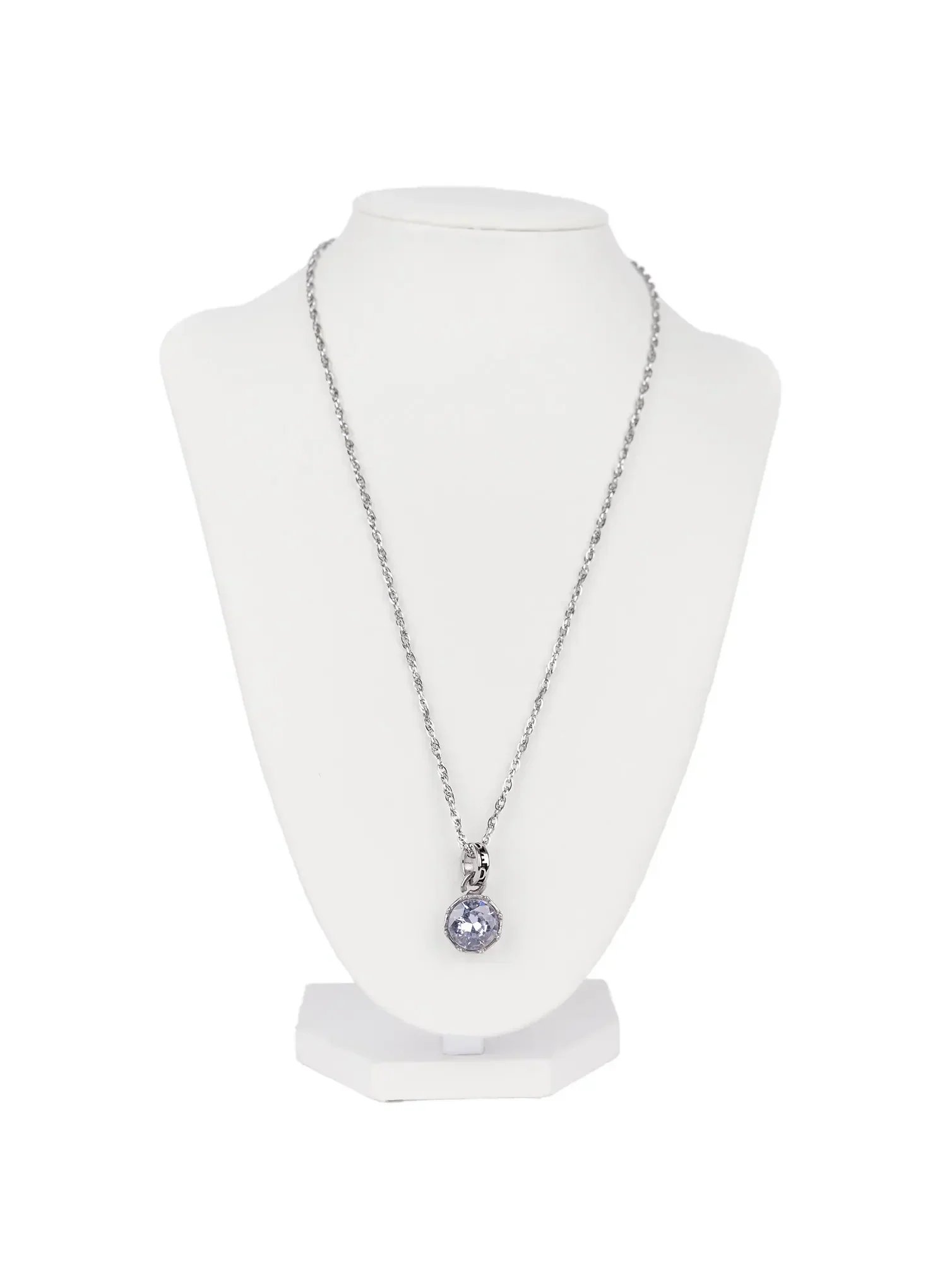 Clear Crystal Chain Necklace IN524 - Image 5