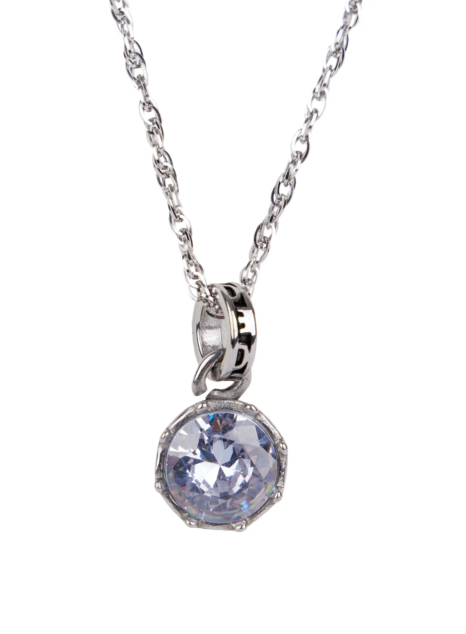 Clear Crystal Chain Necklace IN524 - Image 6