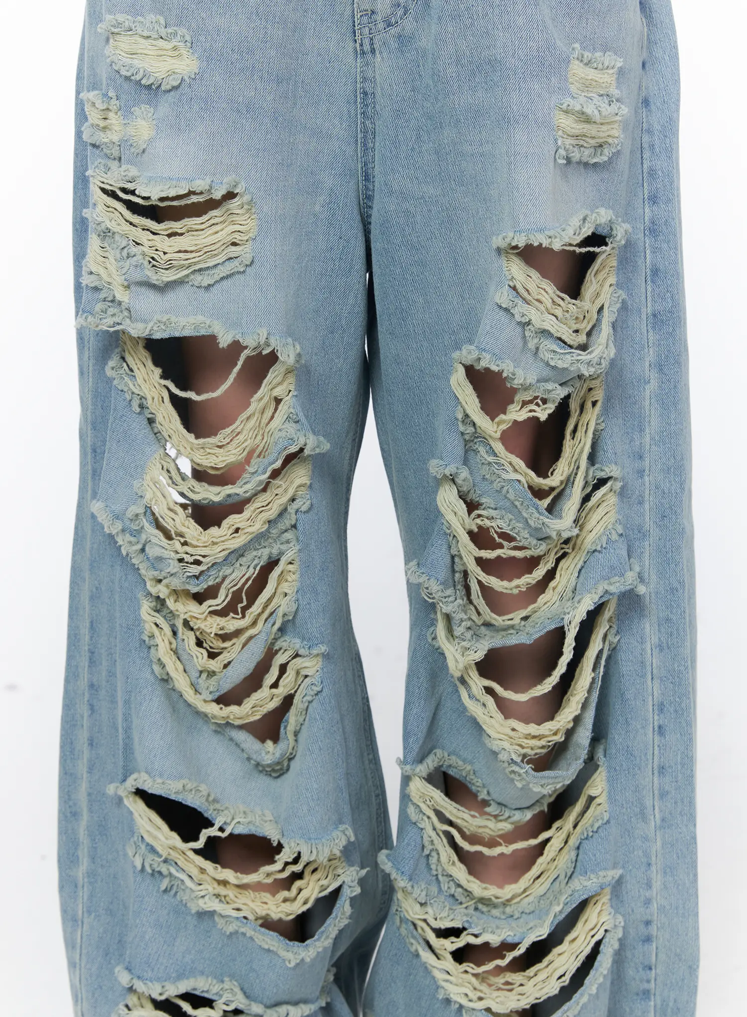 Clementine Distressed Wide Leg Jeans CA528 - Image 3
