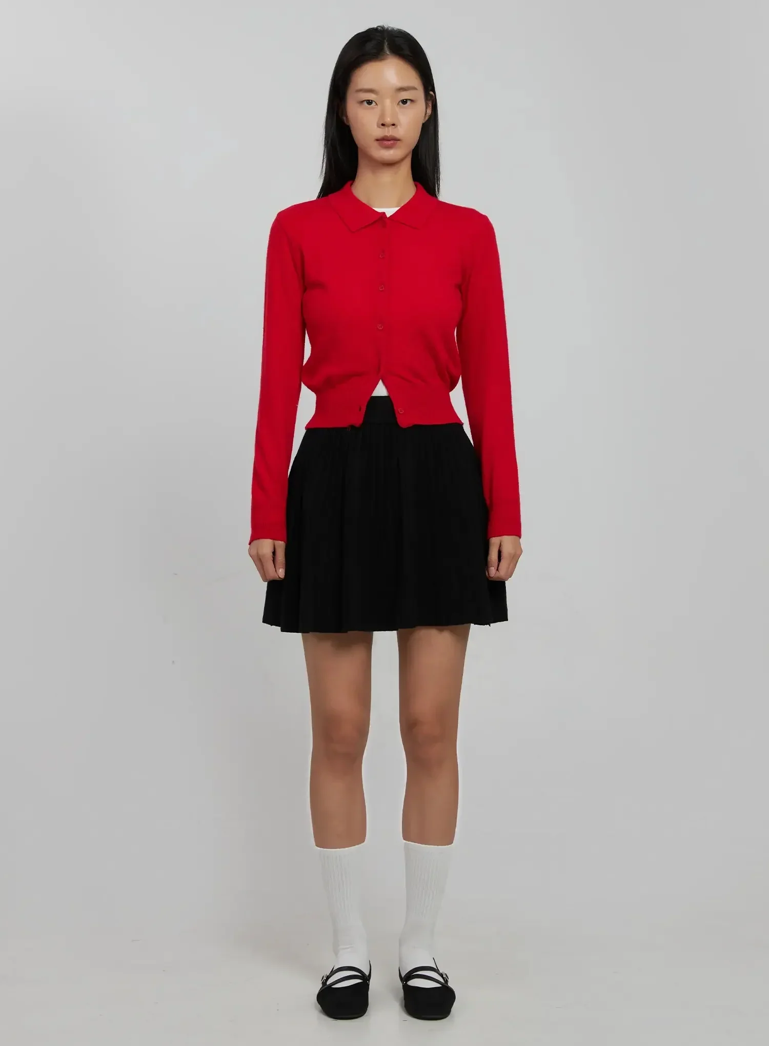Collar Crop Cardigan IJ508 - Image 5