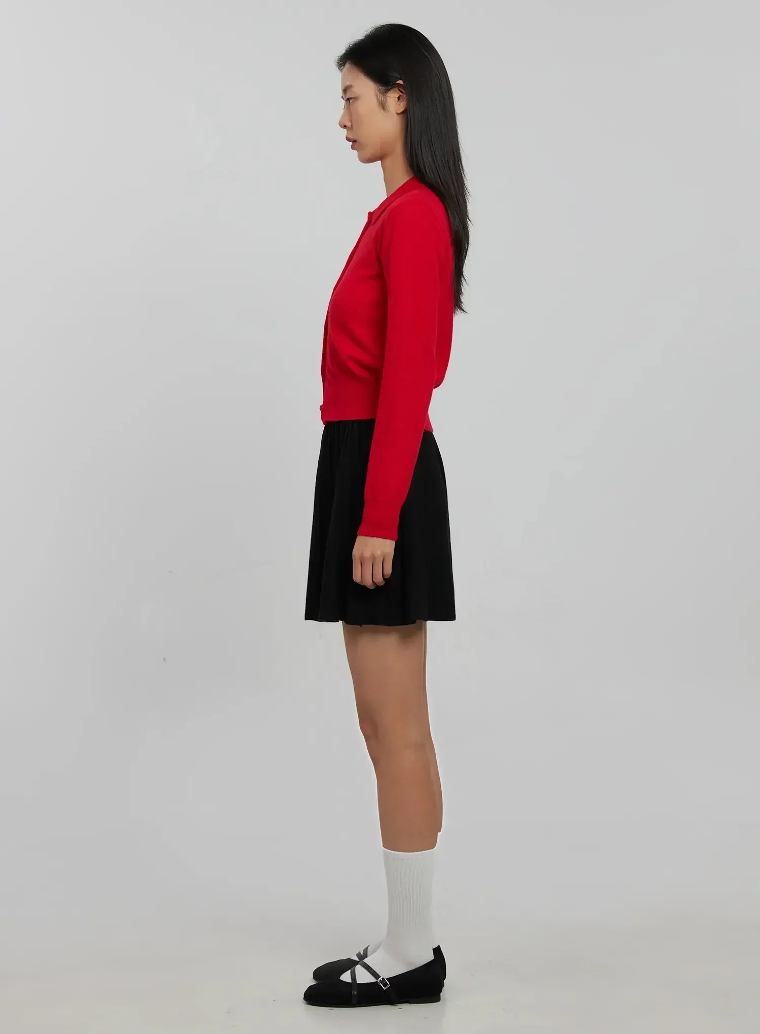 Collar Crop Cardigan IJ508 - Image 7