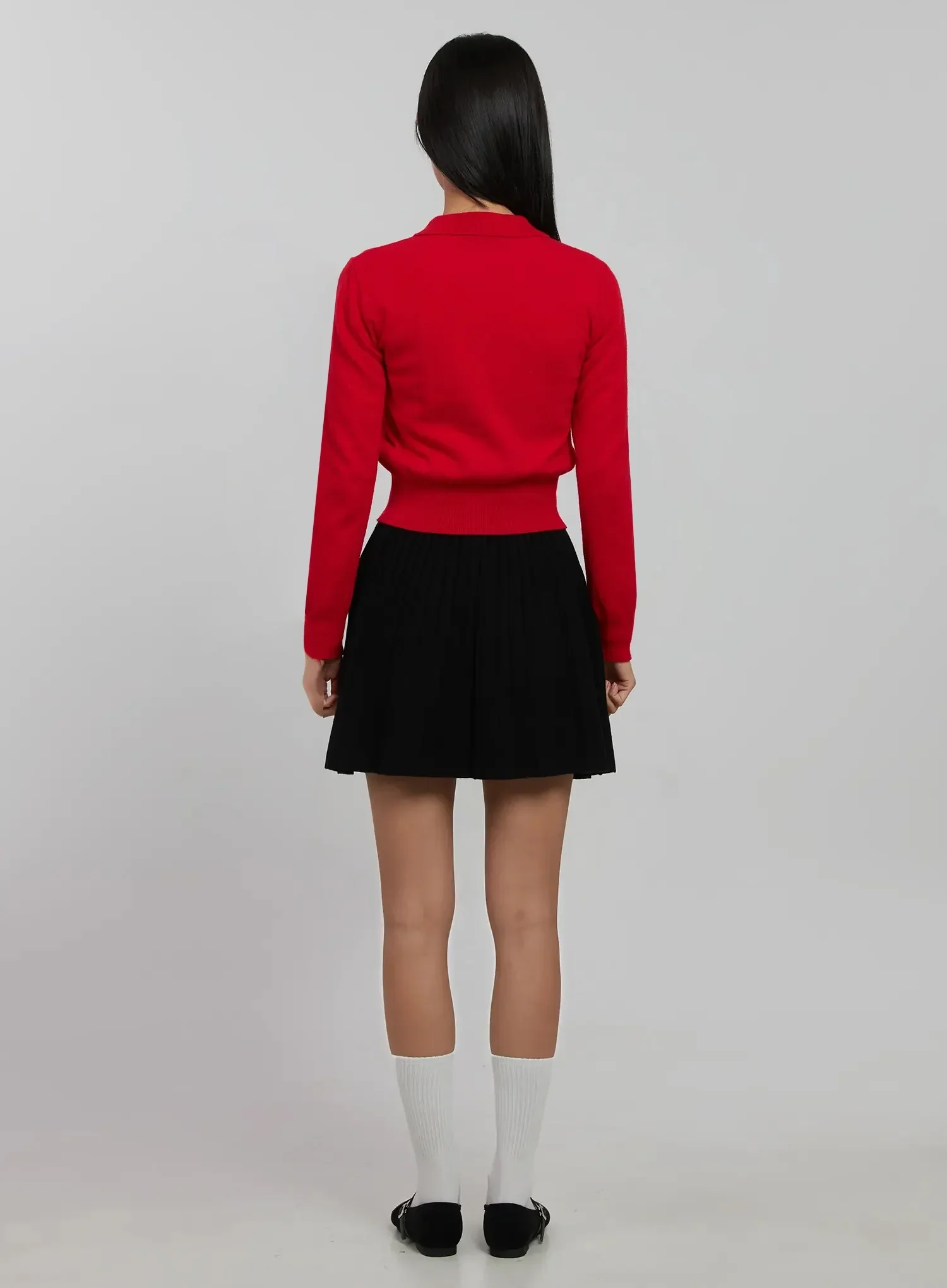 Collar Crop Cardigan IJ508 - Image 8