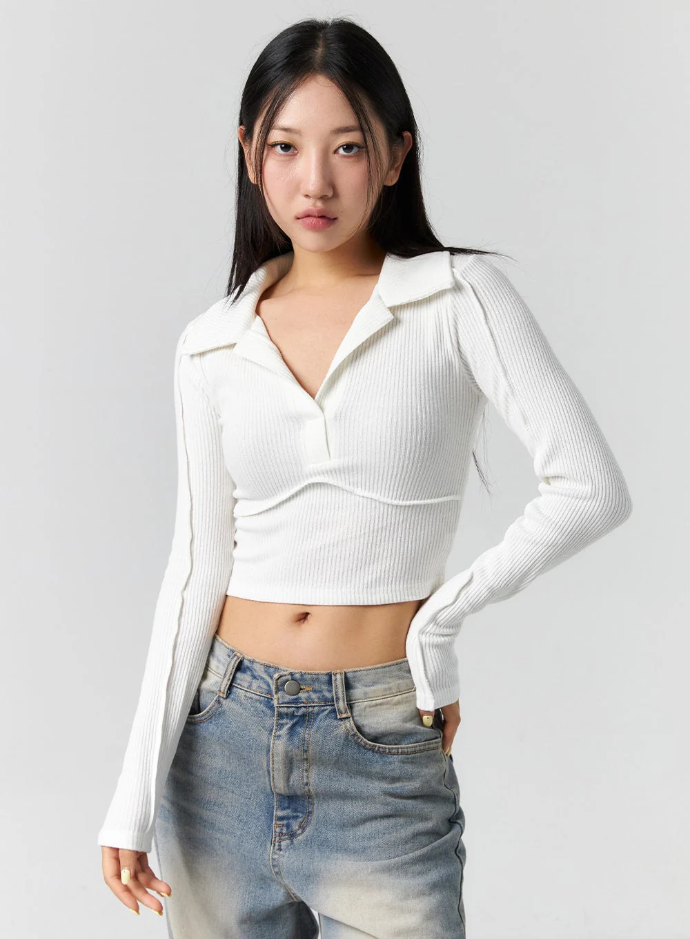 Collar Crop Top CS308