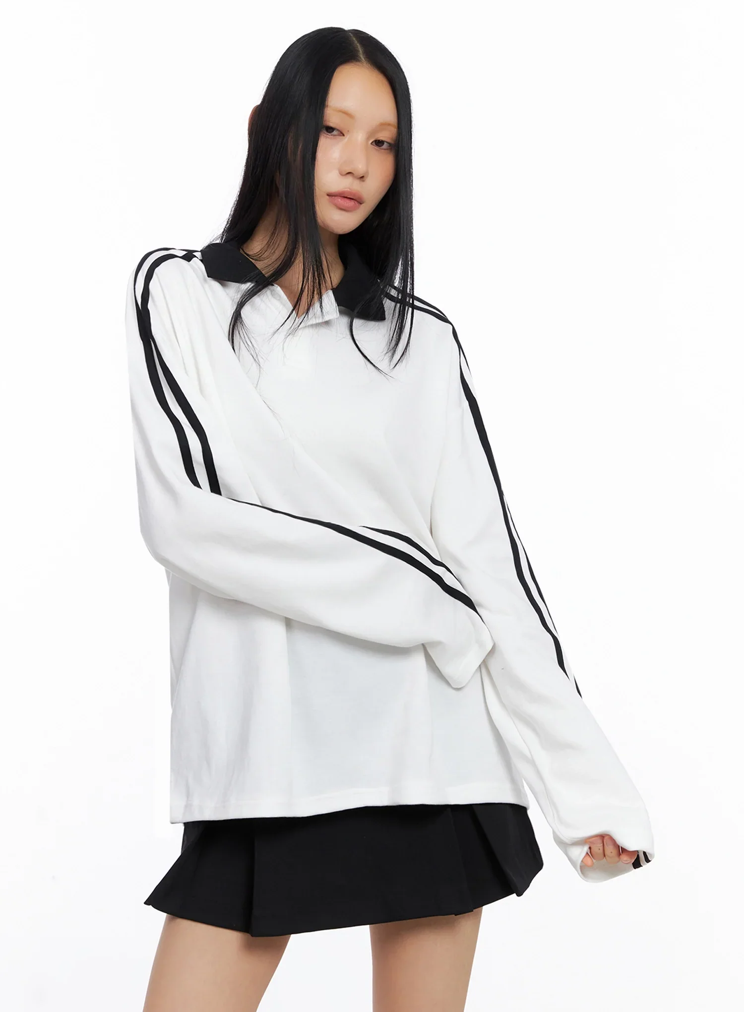 Collar Oversized Top IO516 - Image 14