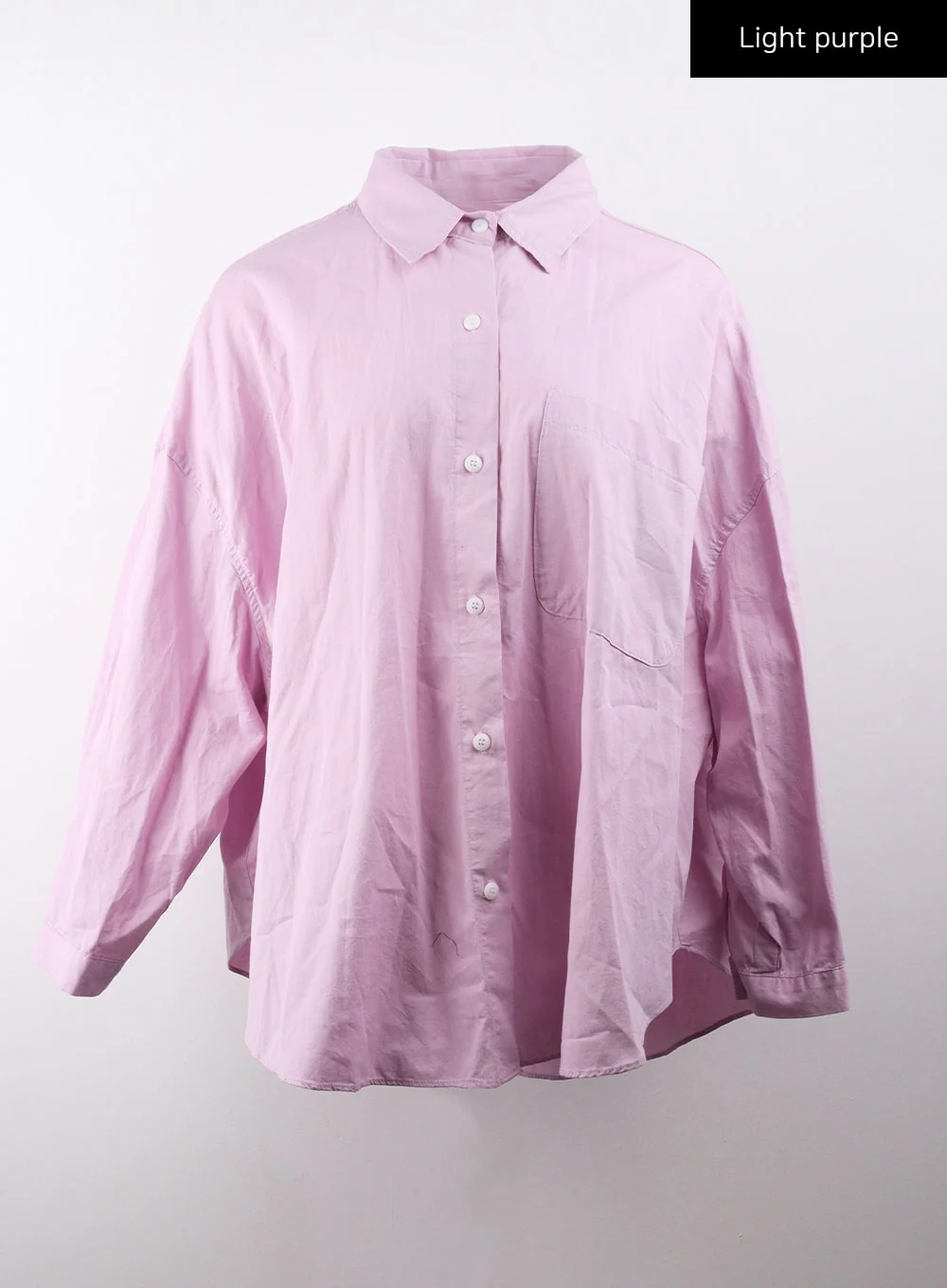 Collar Solid Button Long Sleeve Blouse CJ405 - Image 10